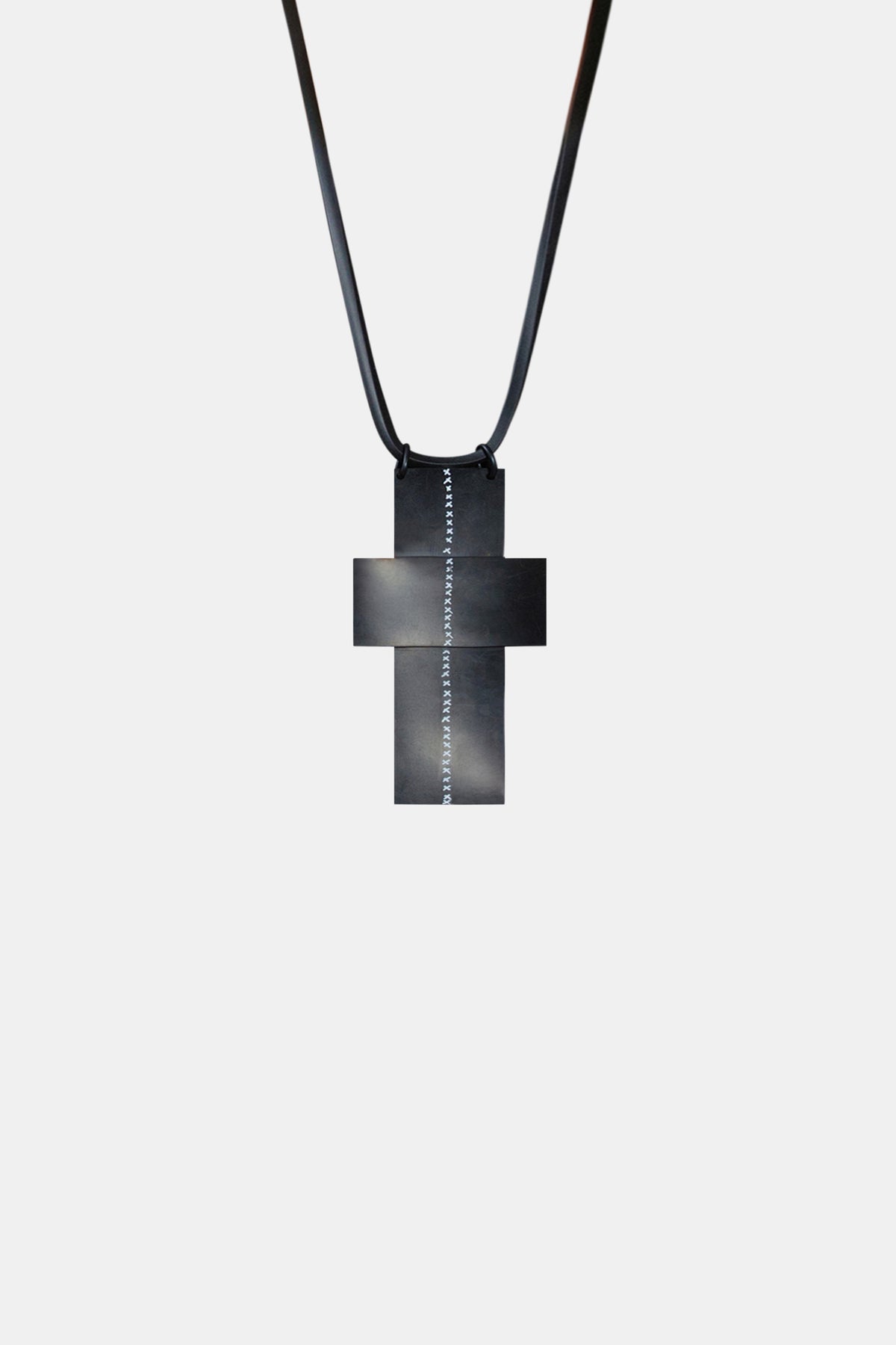 Eclipse Rubber Cross Necklace