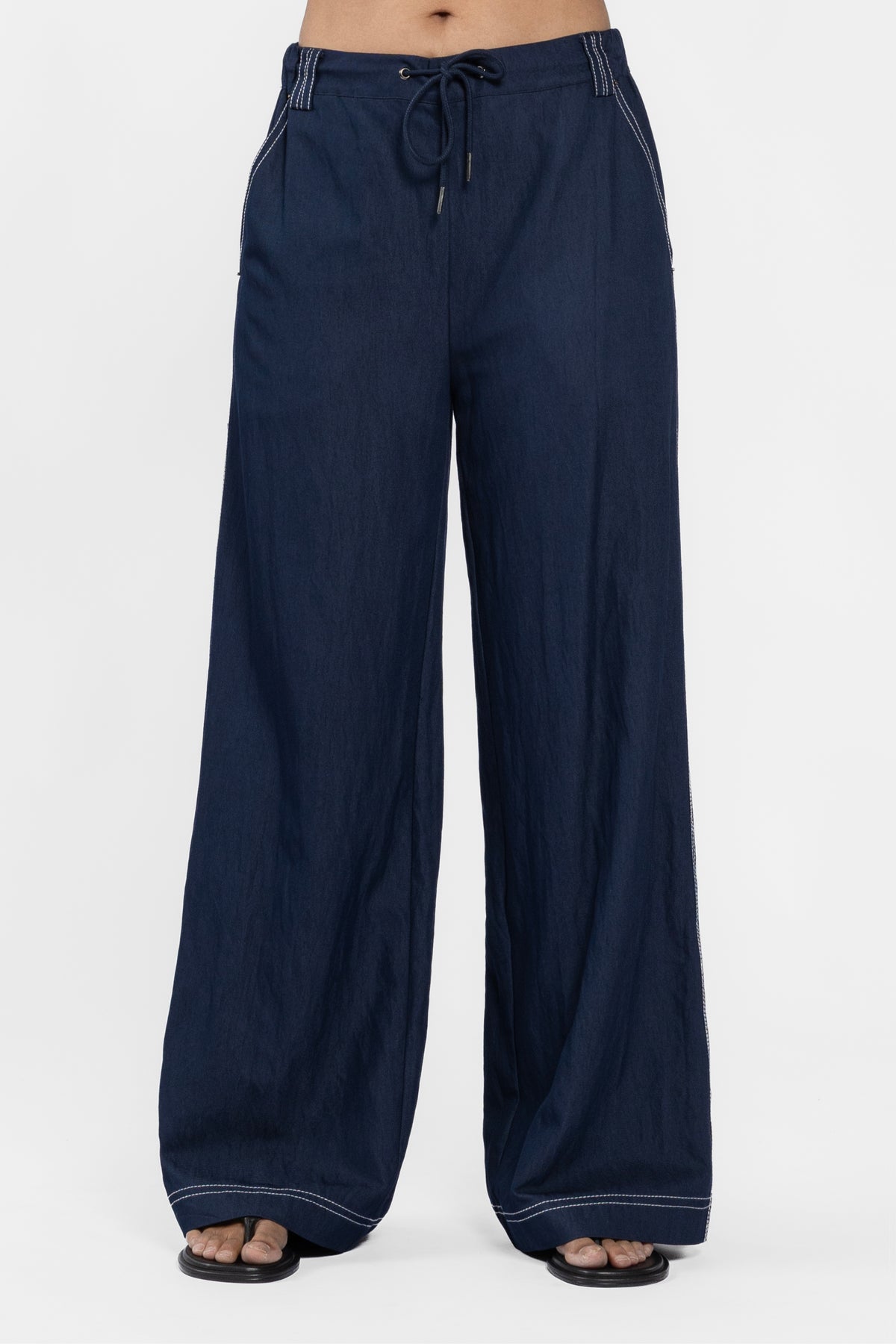 Darcy Wide Leg Denim Look Pant