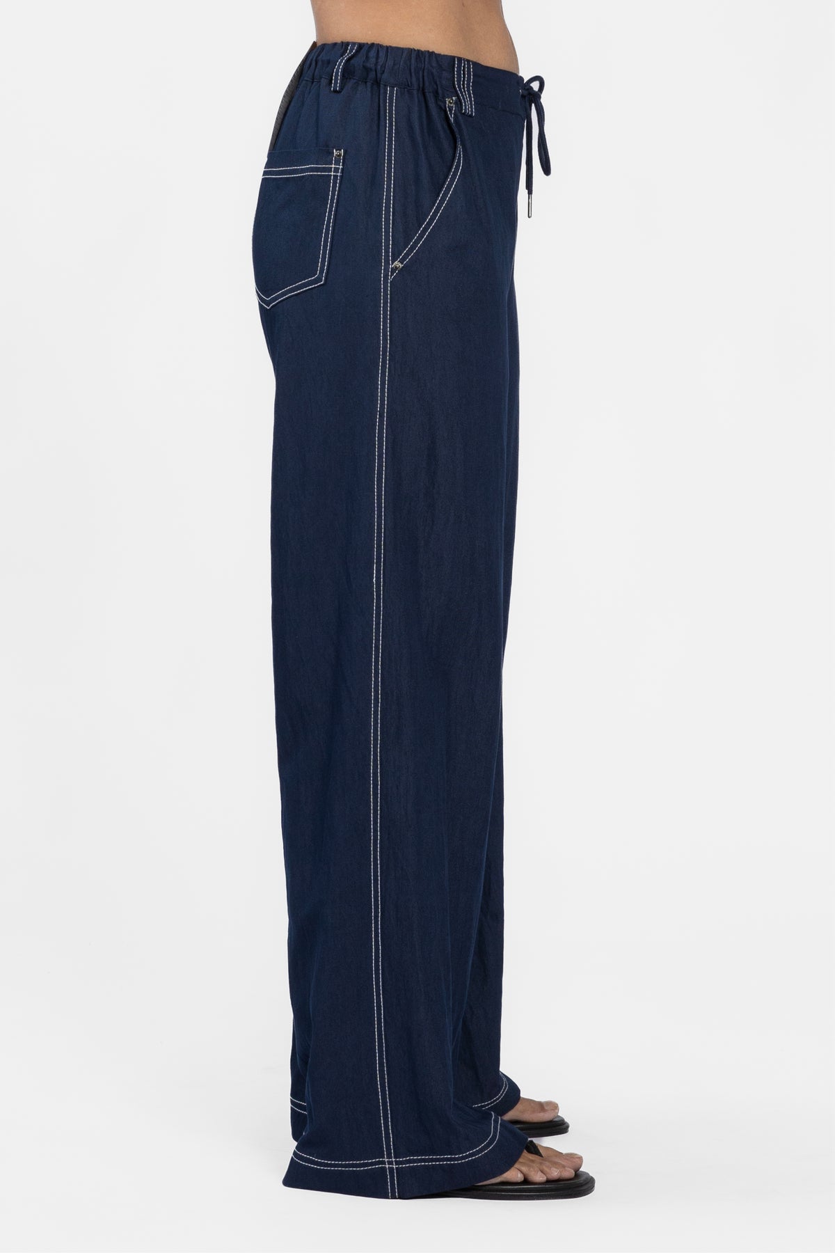 Darcy Wide Leg Denim Look Pant