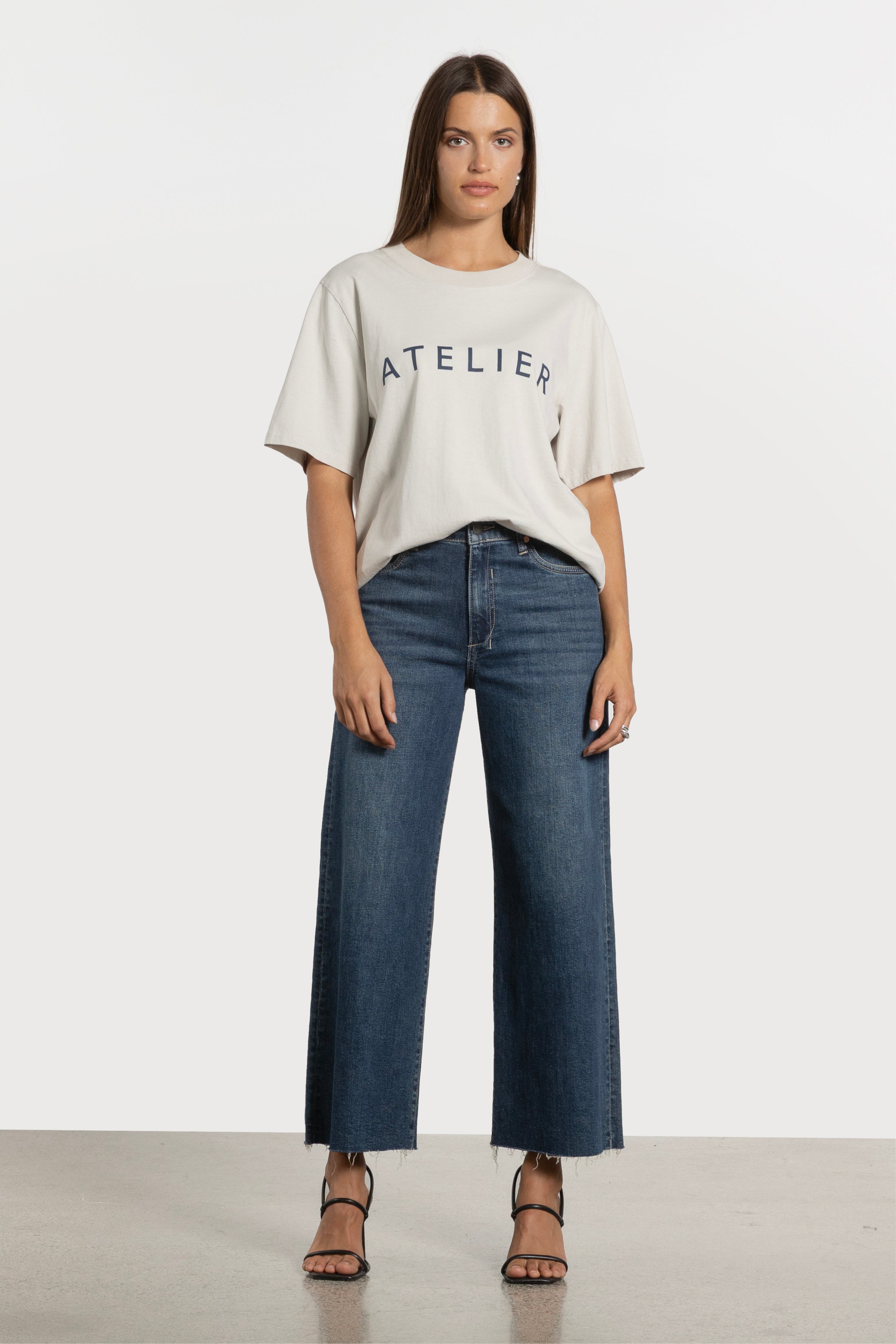 Barrie Cropped Wide Leg Jeans