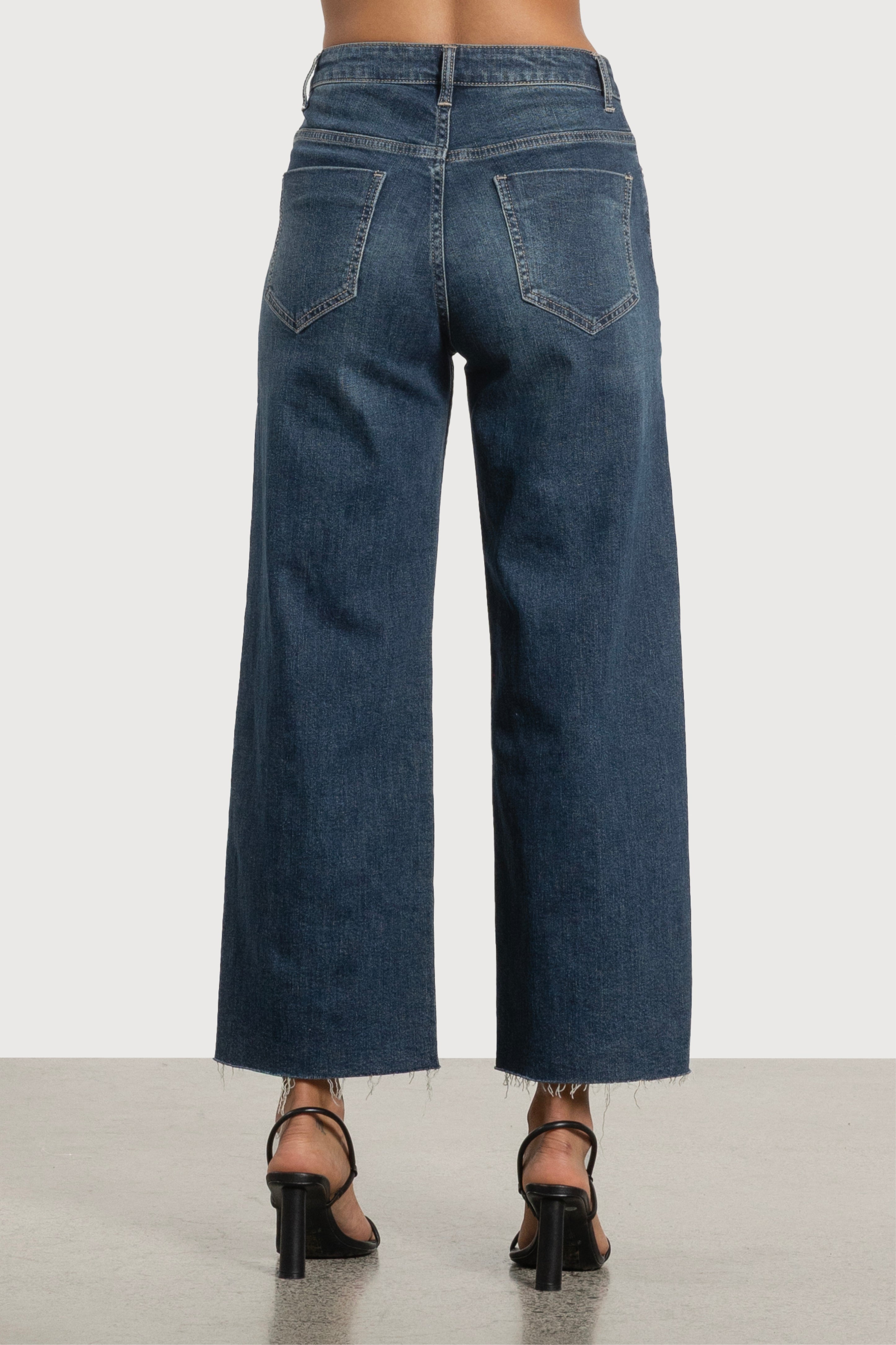 Barrie Cropped Wide Leg Jeans