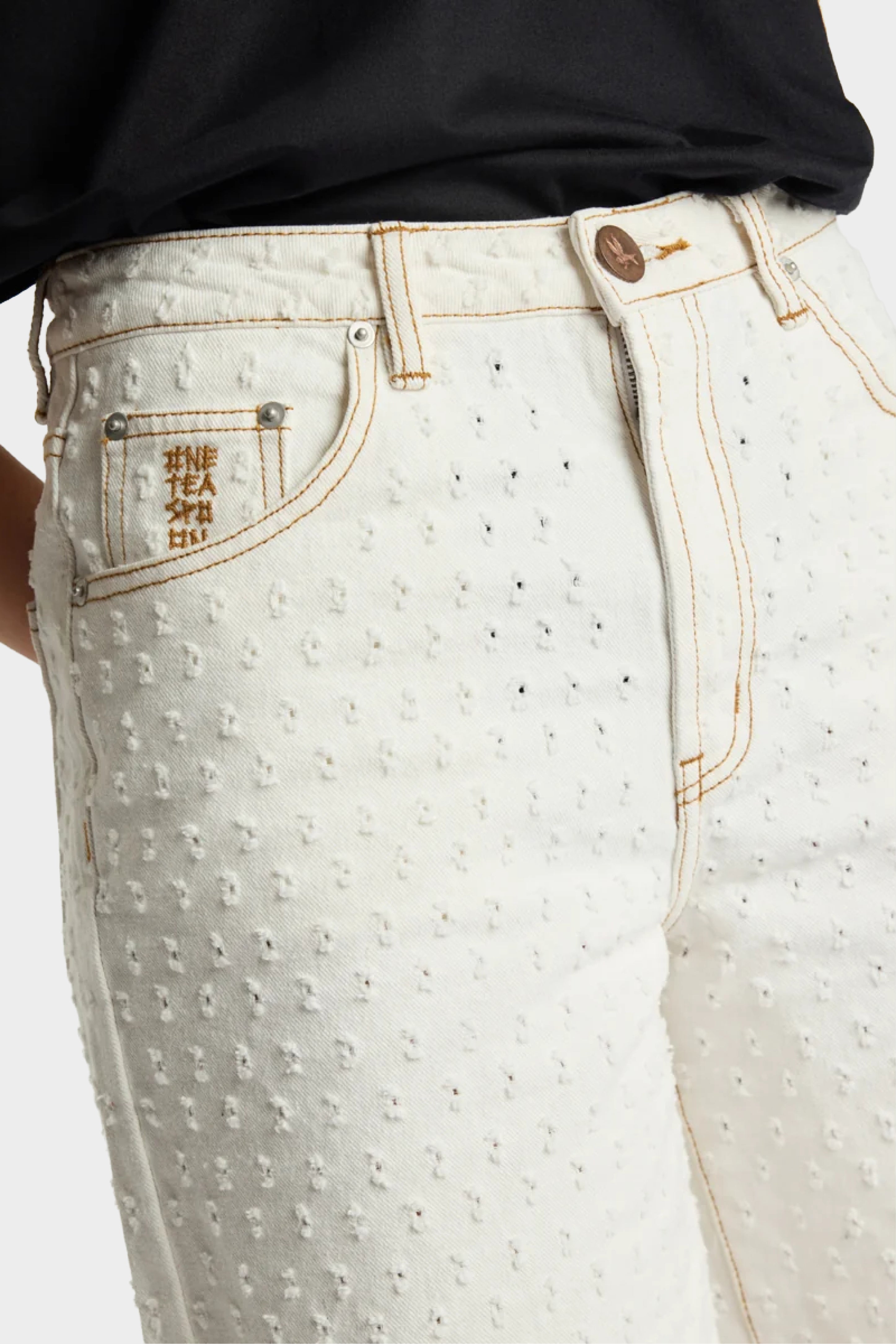 Drilled Rebel High Waist Long Length Shorts