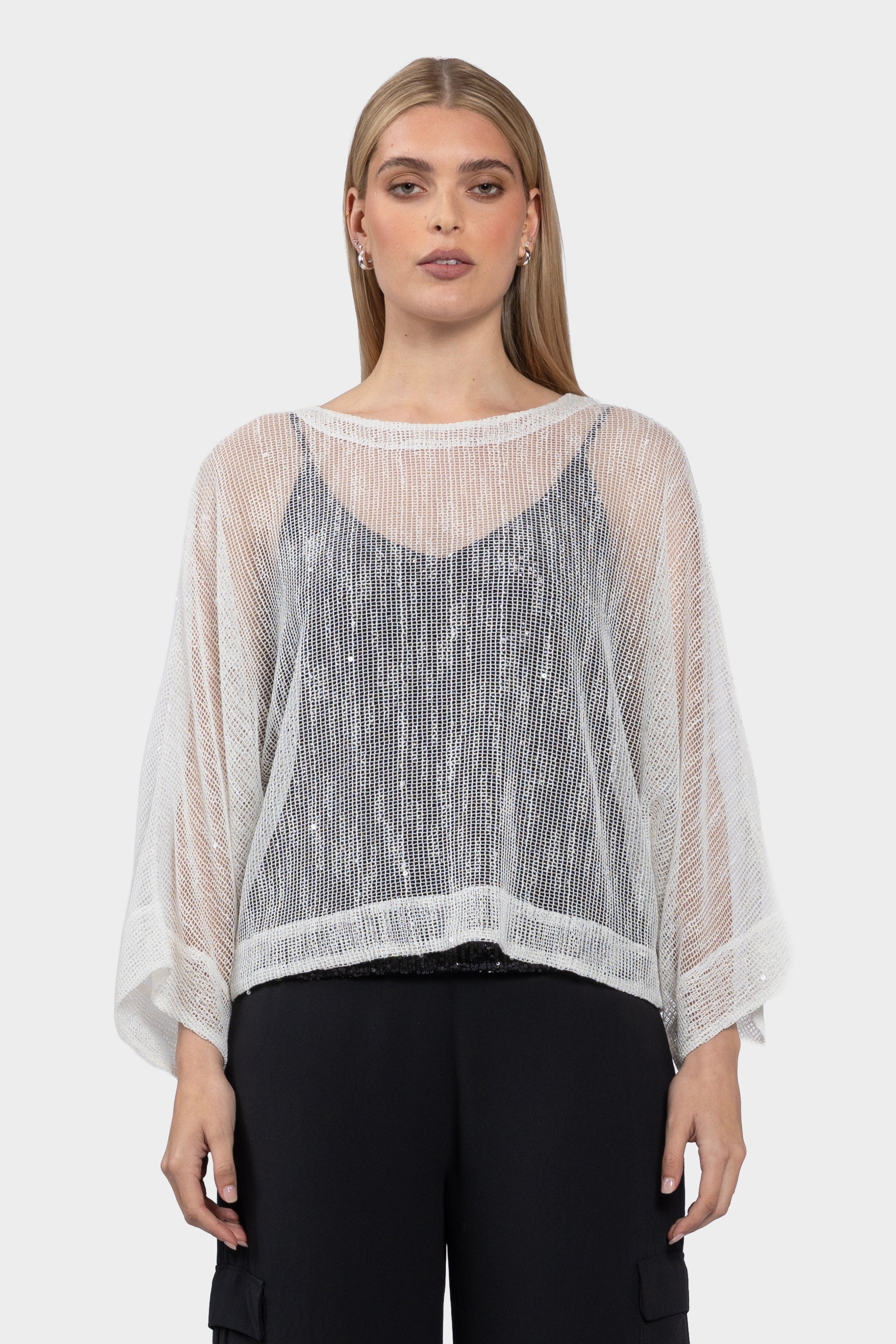 Fiesta Sparkle Mesh Top