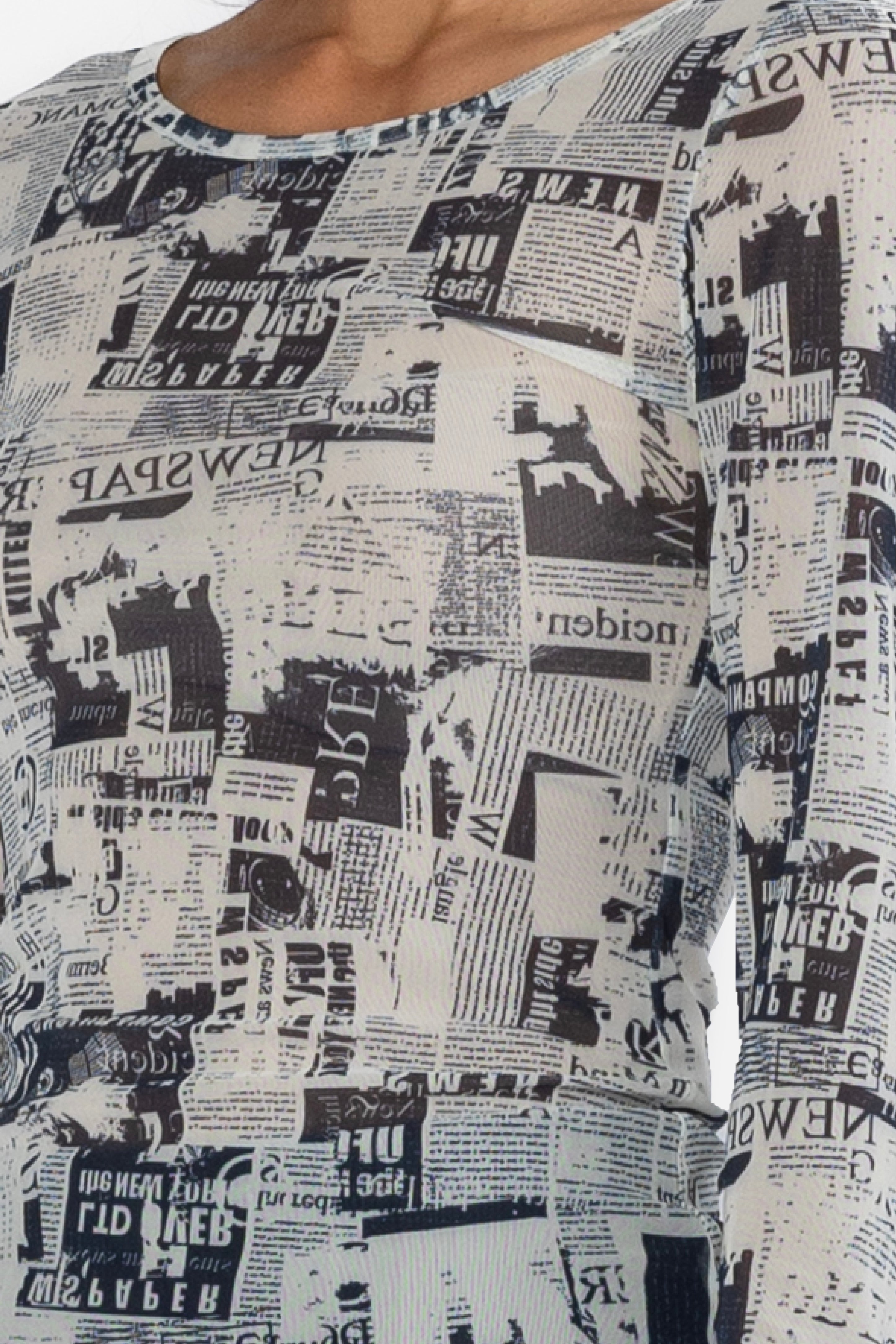 Gazette Long Sleeve Mesh Top