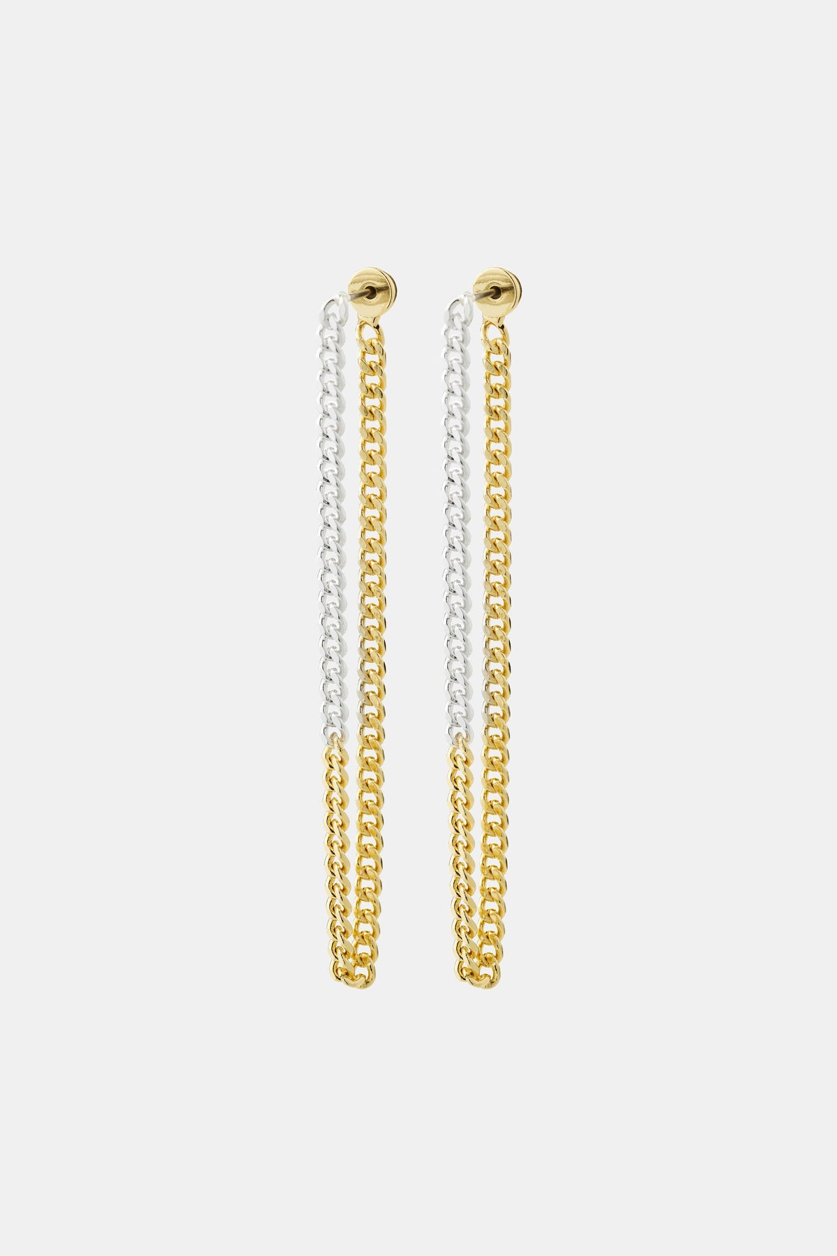Inner Two-tone Drop Earrings