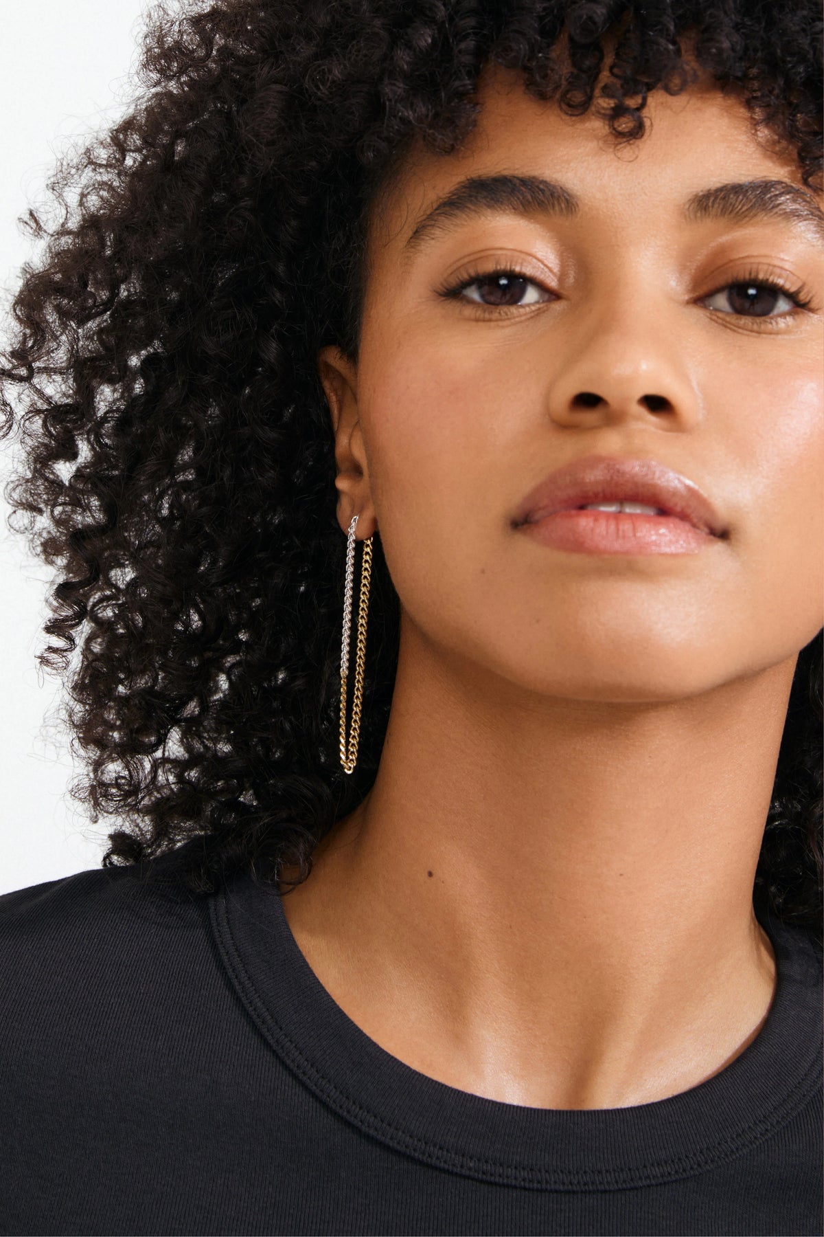 Inner Two-tone Drop Earrings