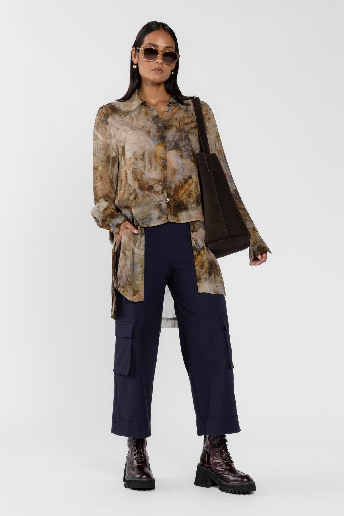 Jaxon Wide Leg Cropped Cargo Pant