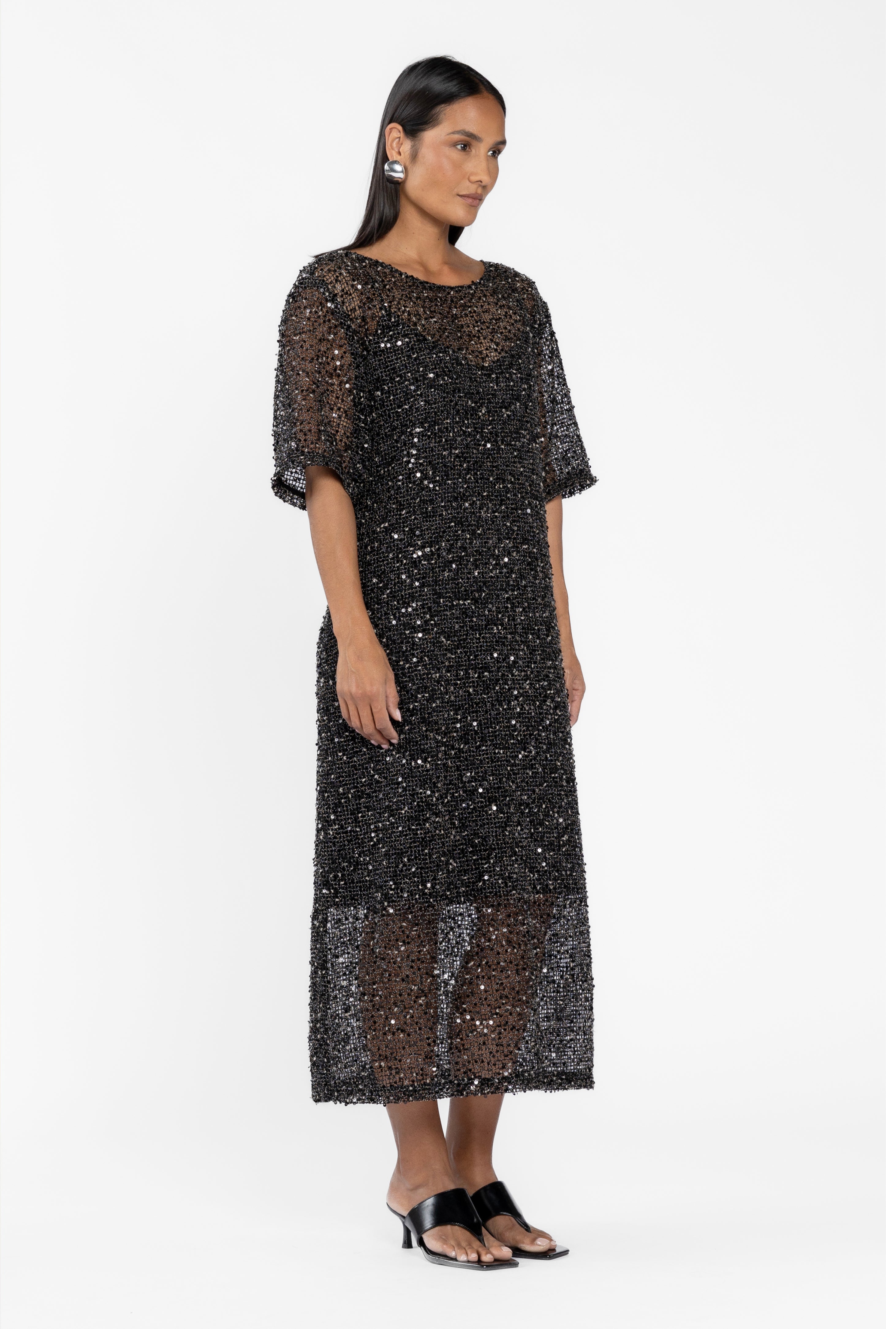 Jemma Mesh Sequin Dress