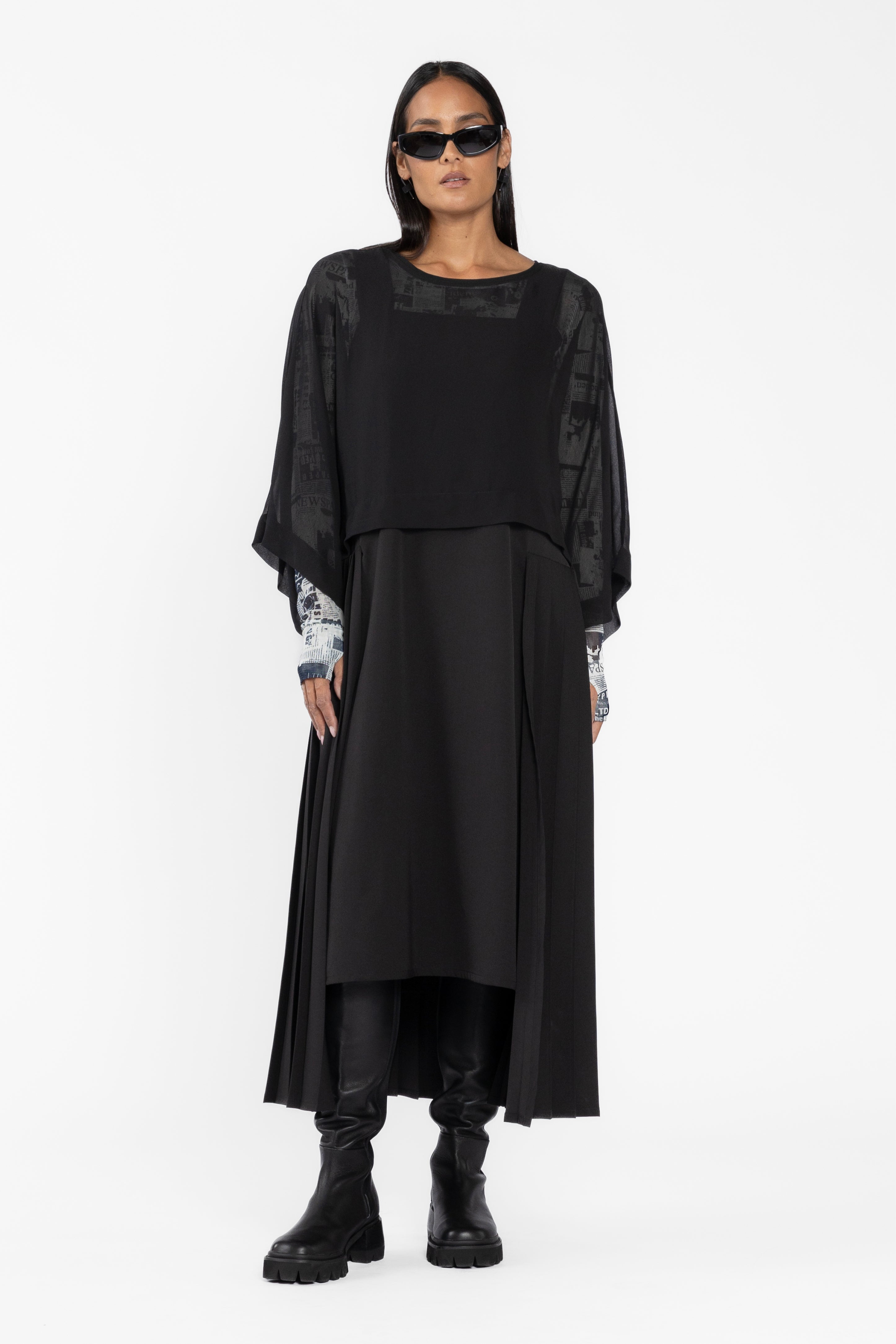 Lulu Overlay Batwing Top