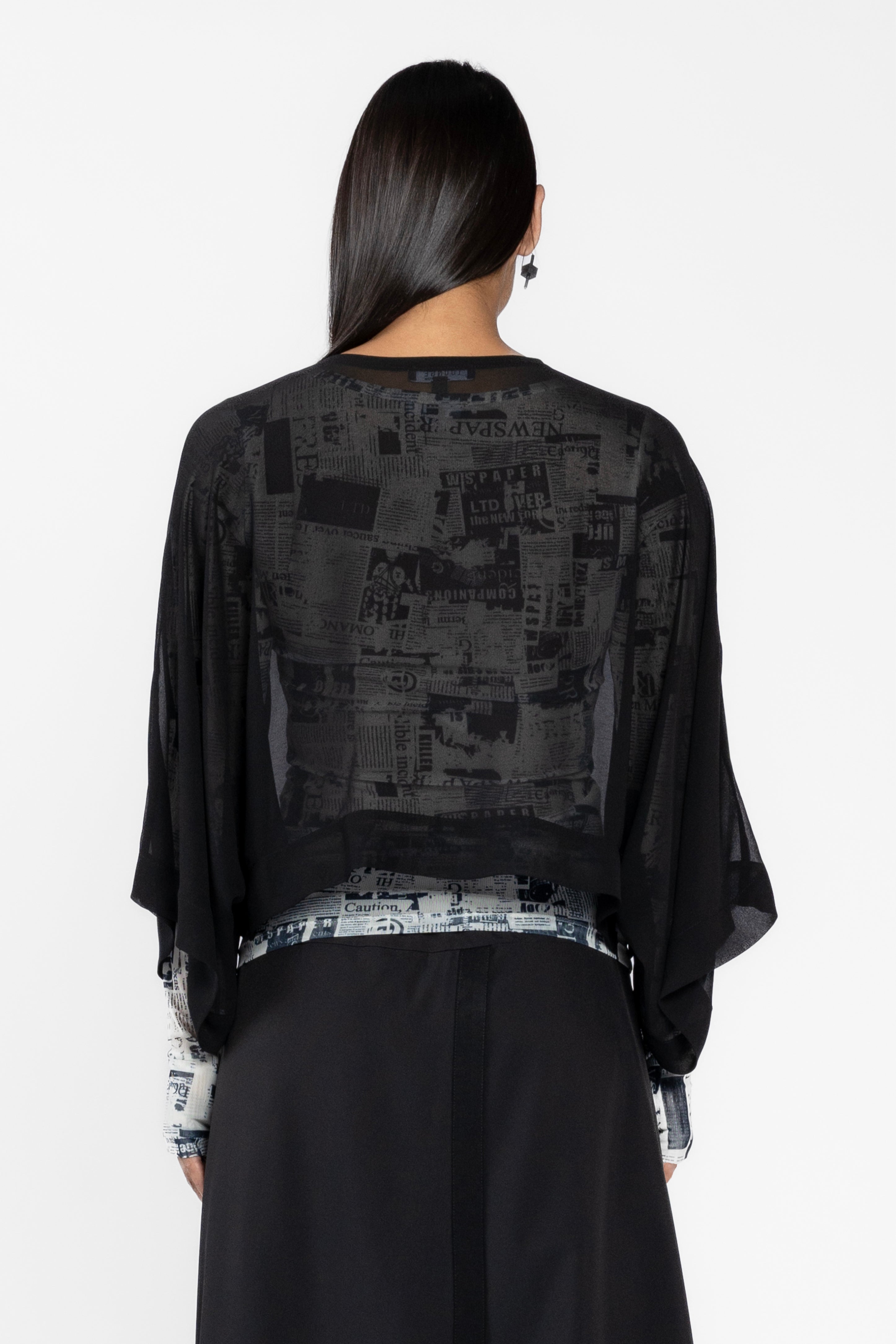Lulu Overlay Batwing Top