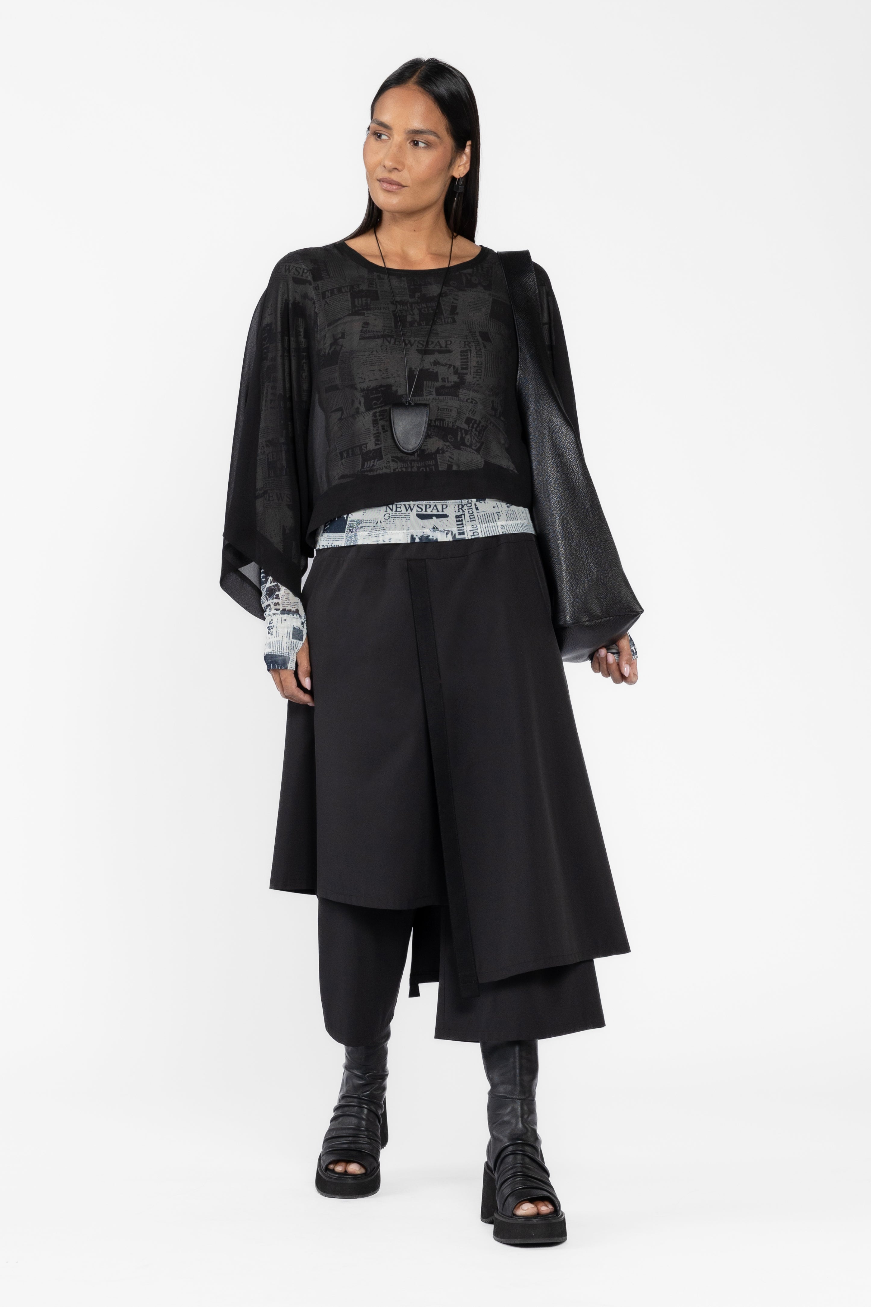 Lulu Overlay Batwing Top