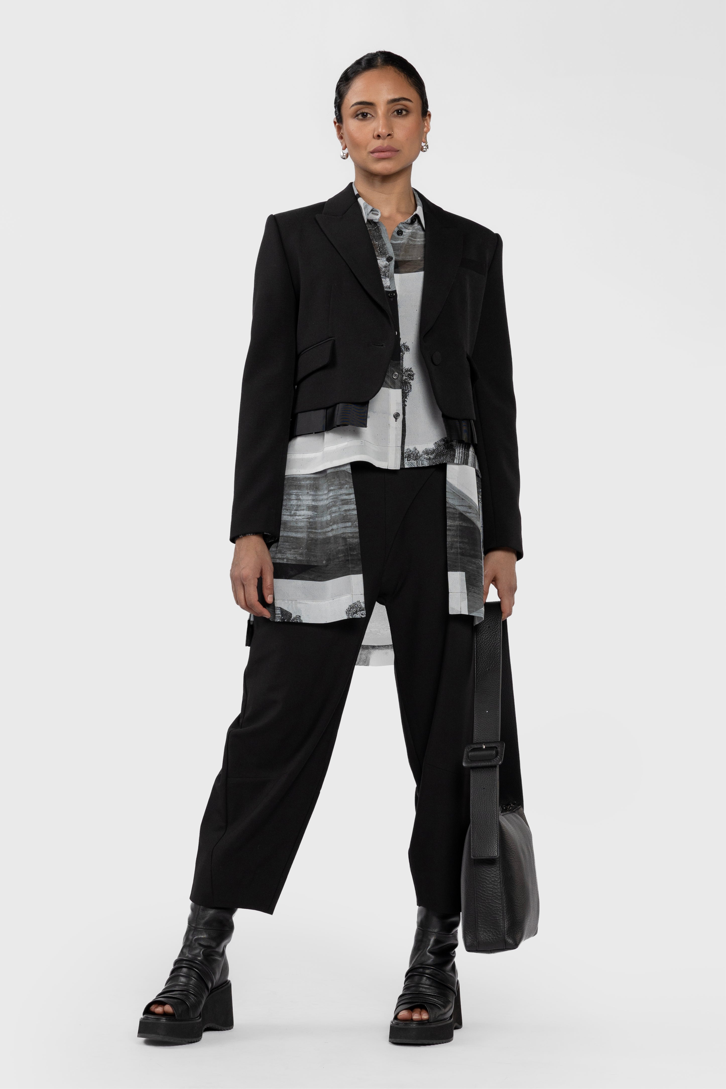 Adele Cropped Wool Blazer