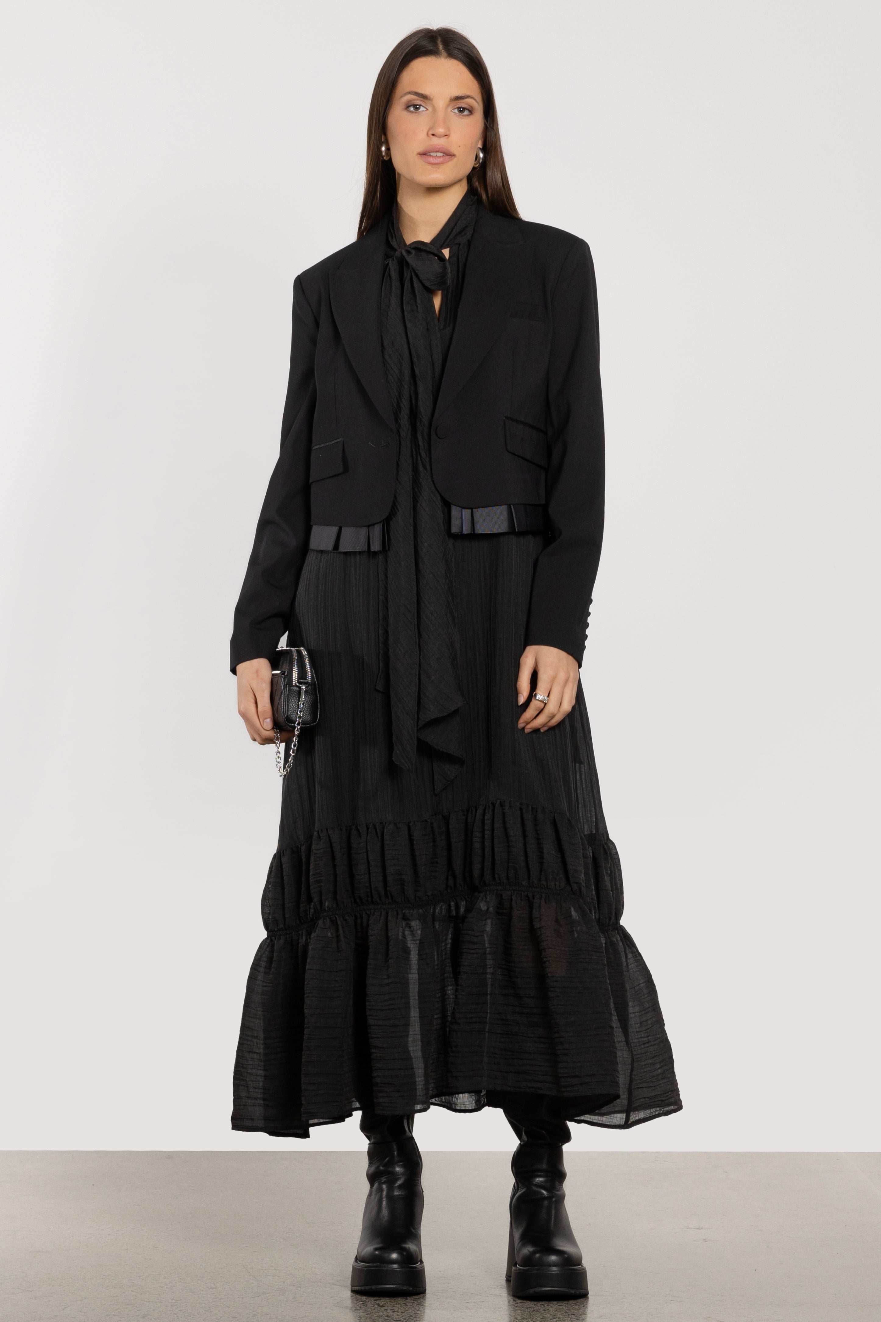 Adele Cropped Wool Blazer