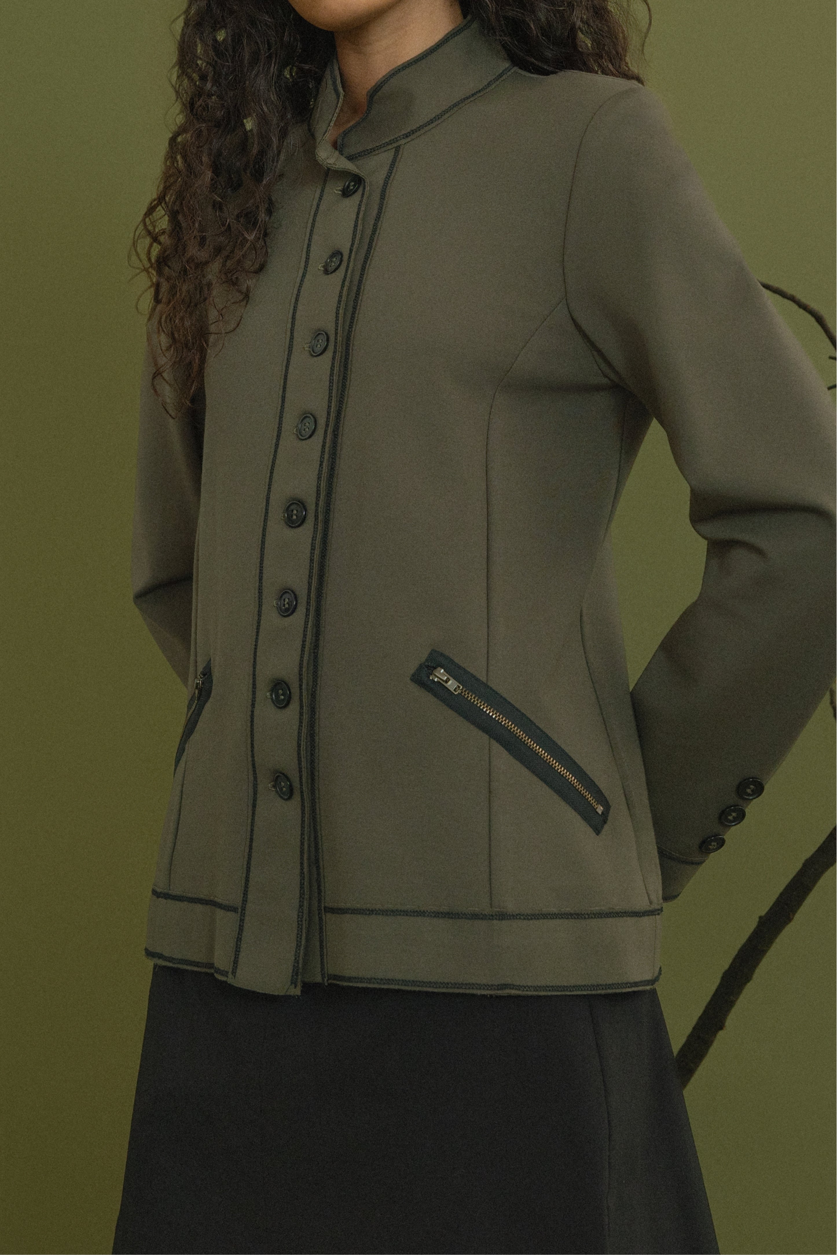 Angelo Contrast Stitch Jacket