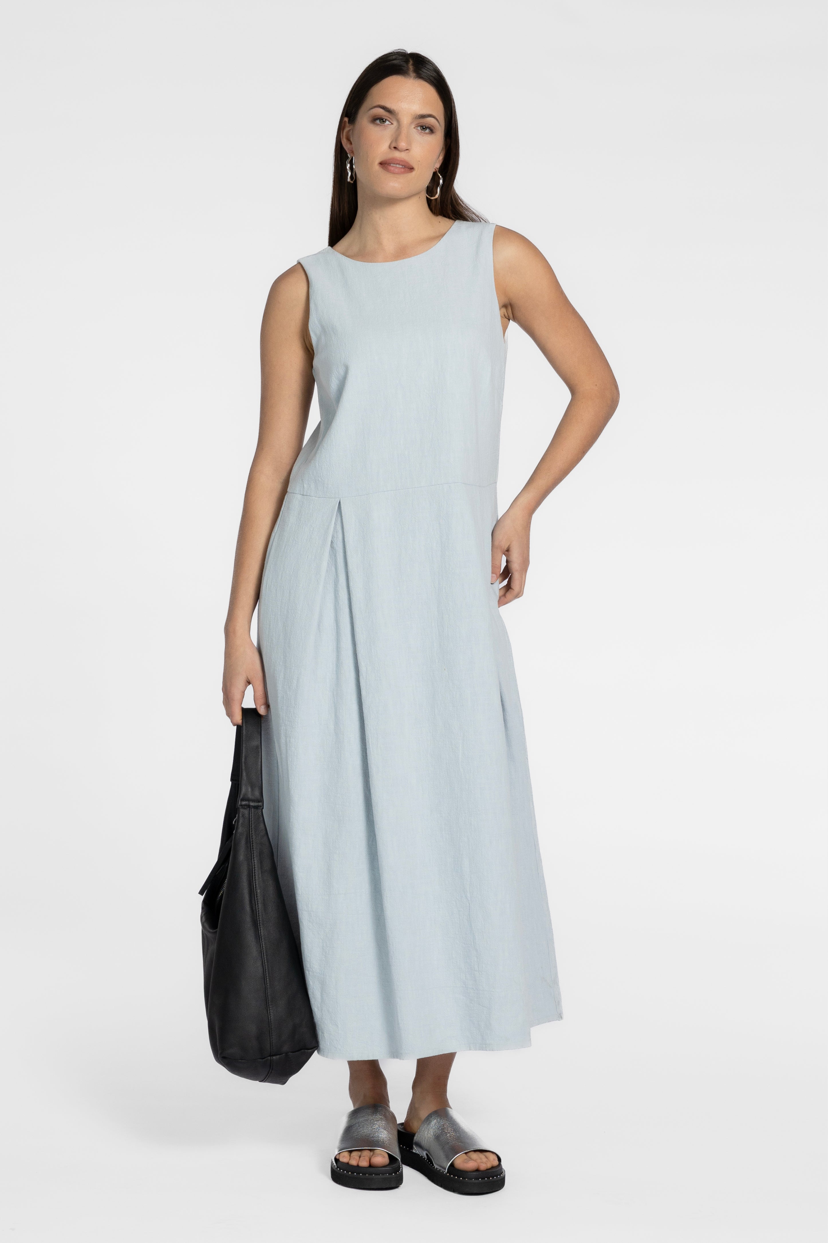 athena women's fit & flare one piece midi dress reviews Athena Fit And Flare Lined Dress in Blue, White | Repertoire