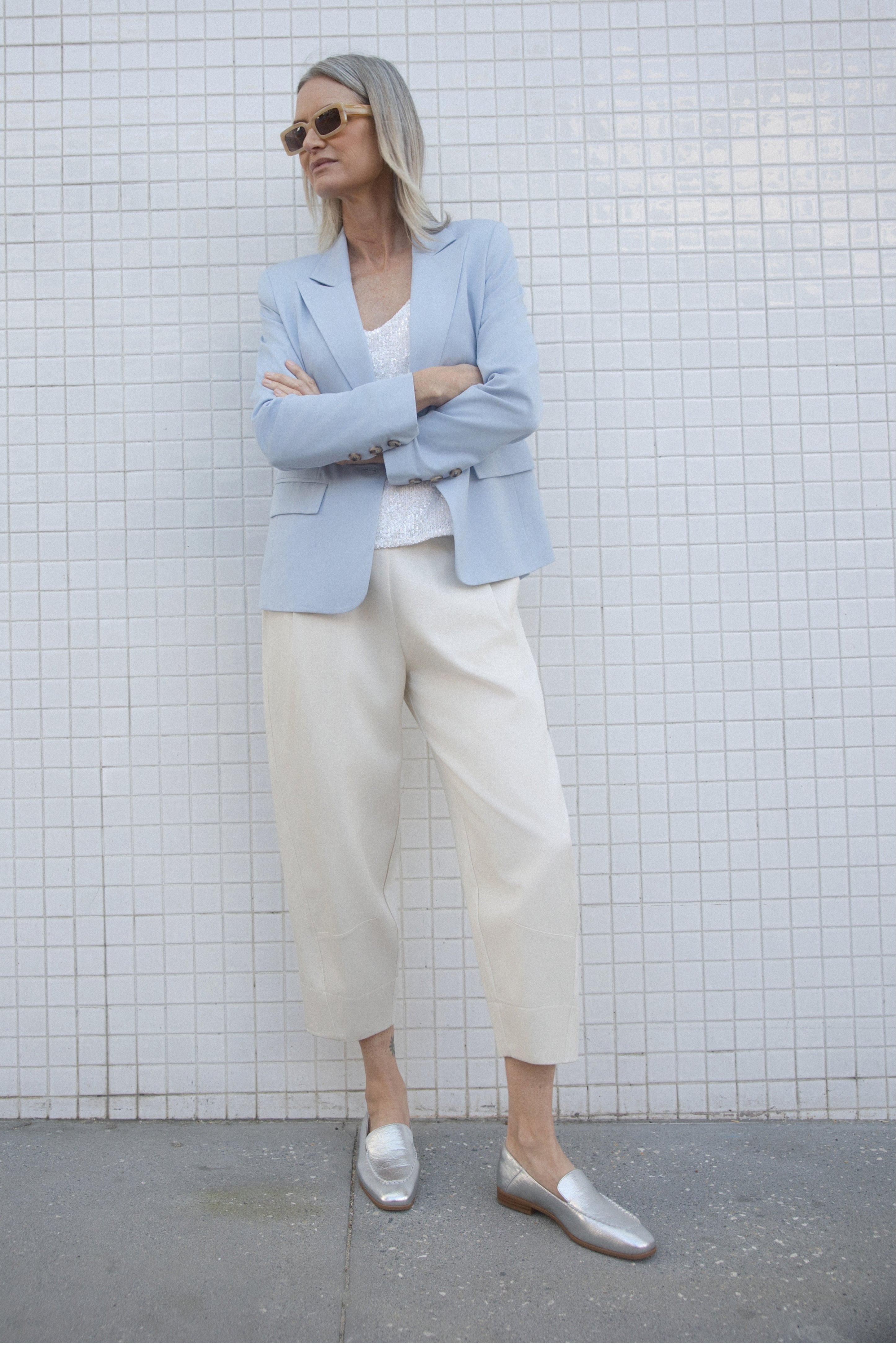Bella Barrel Leg Cropped Pant