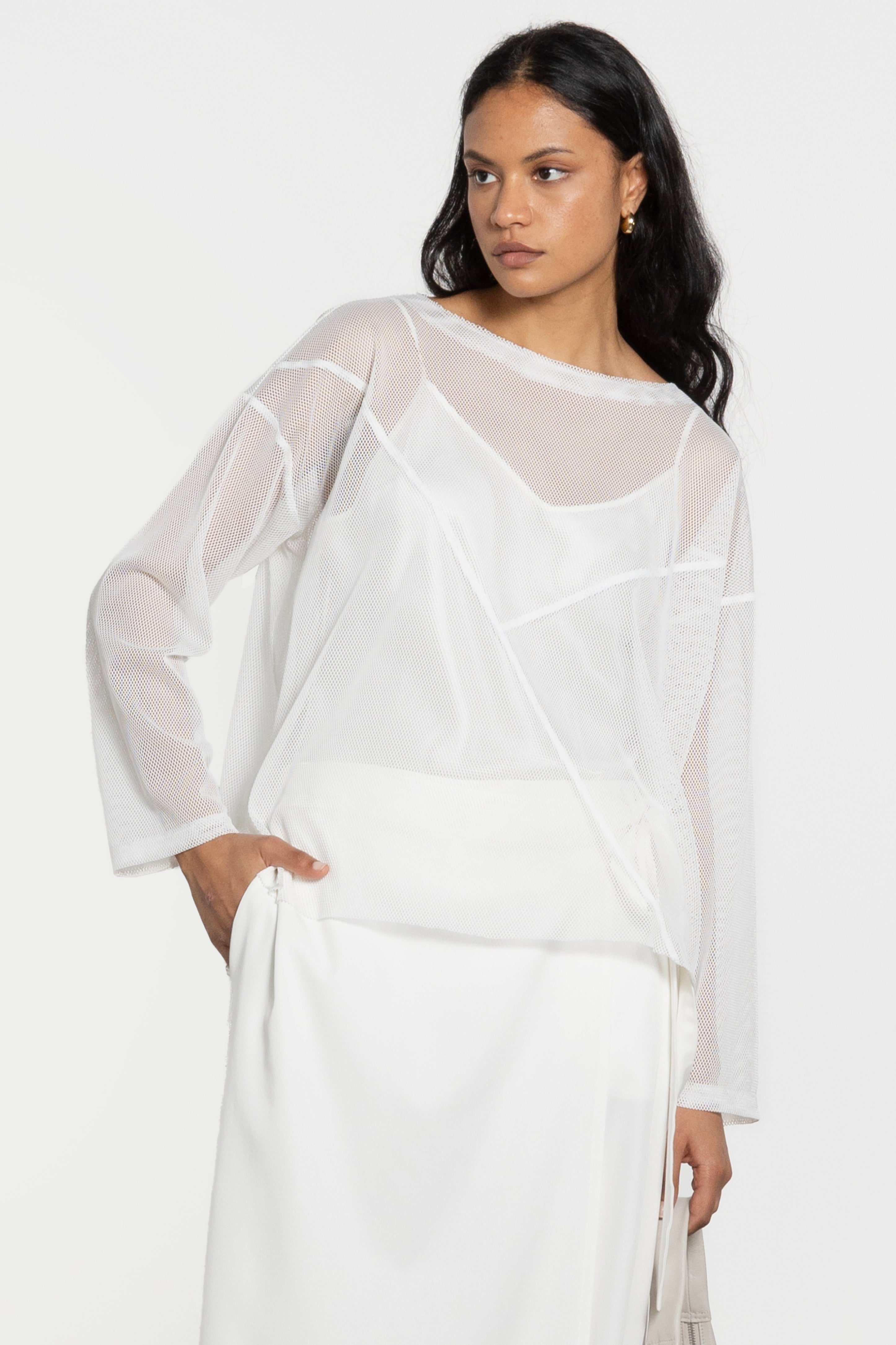 Bianca Long Sleeve Mesh Top