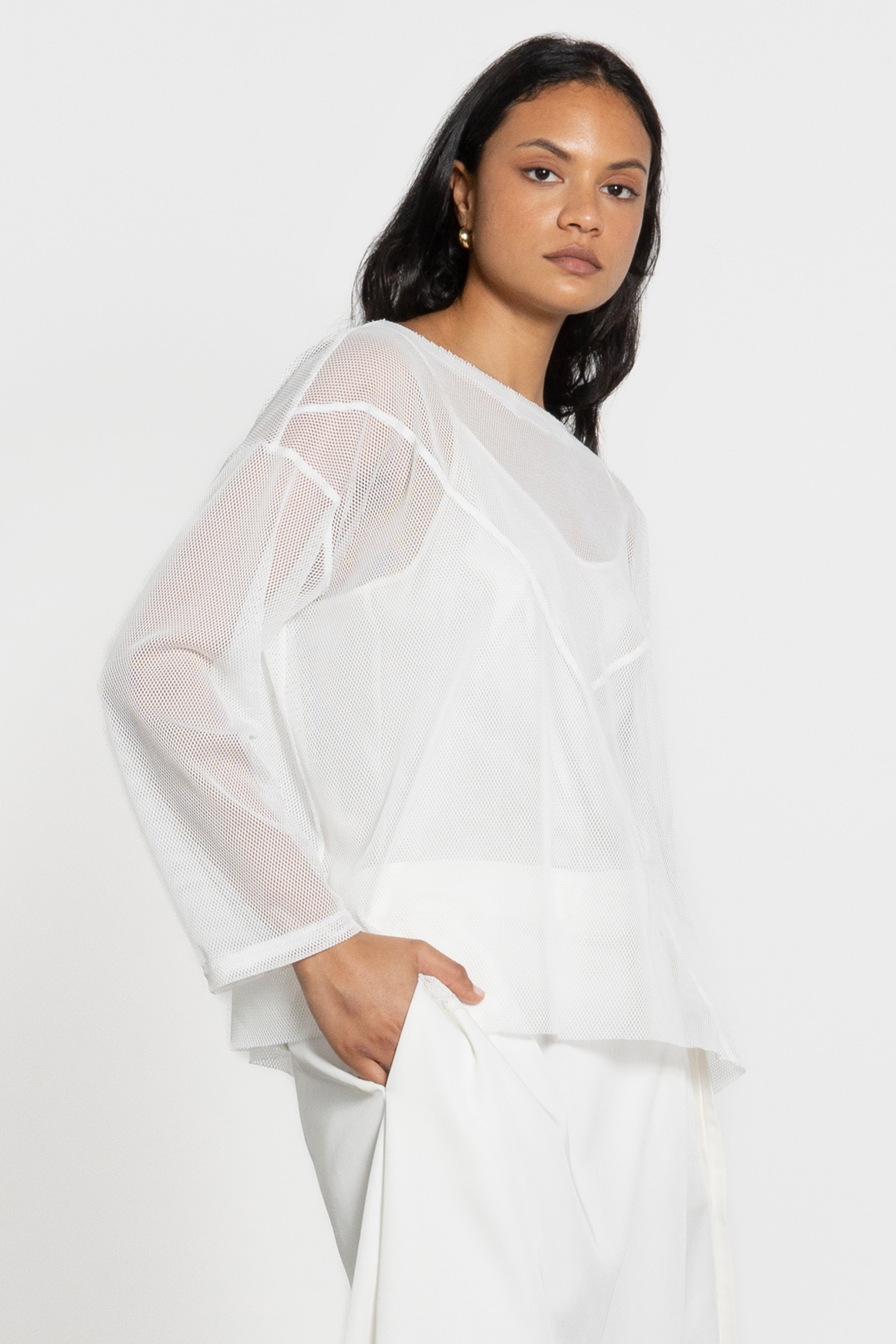 Bianca Long Sleeve Mesh Top