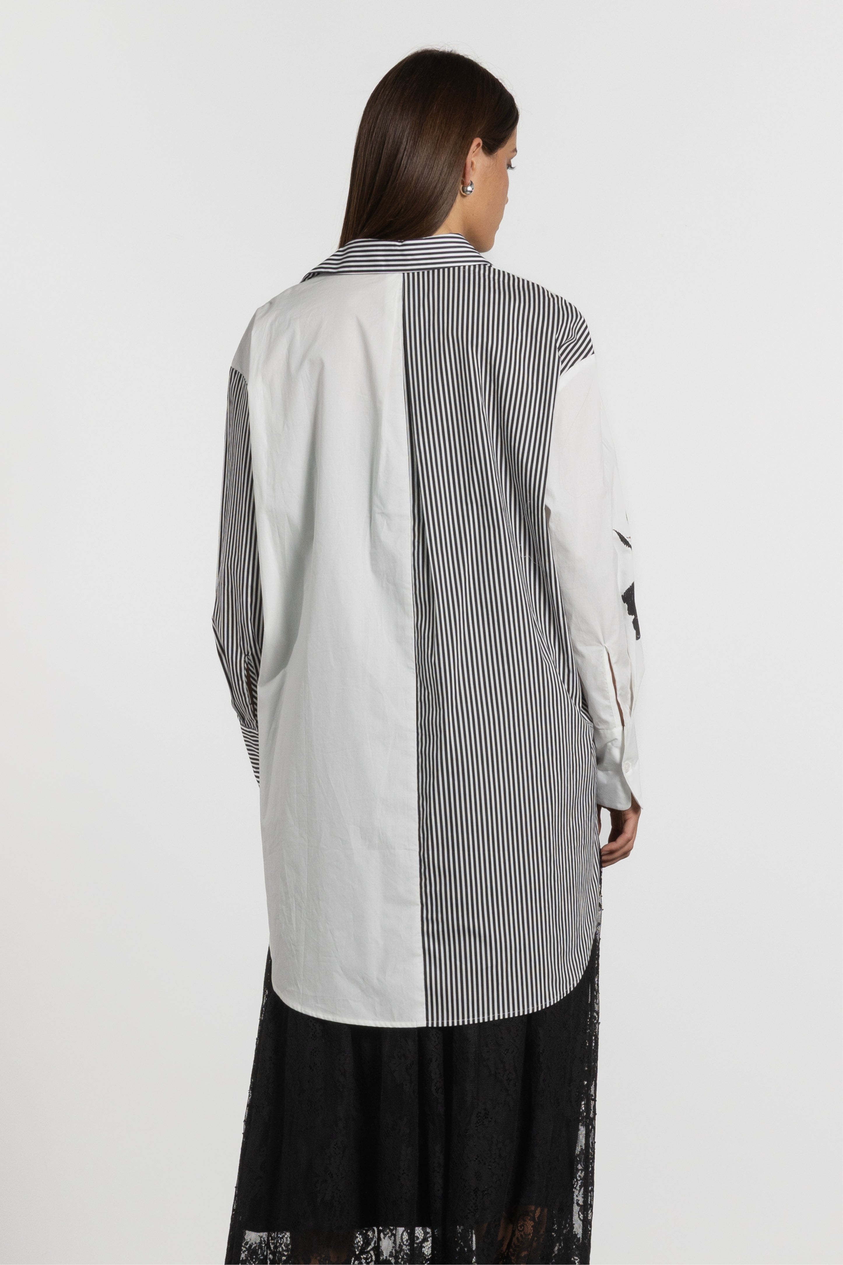 Bloom Stripe Floral Print Shirt