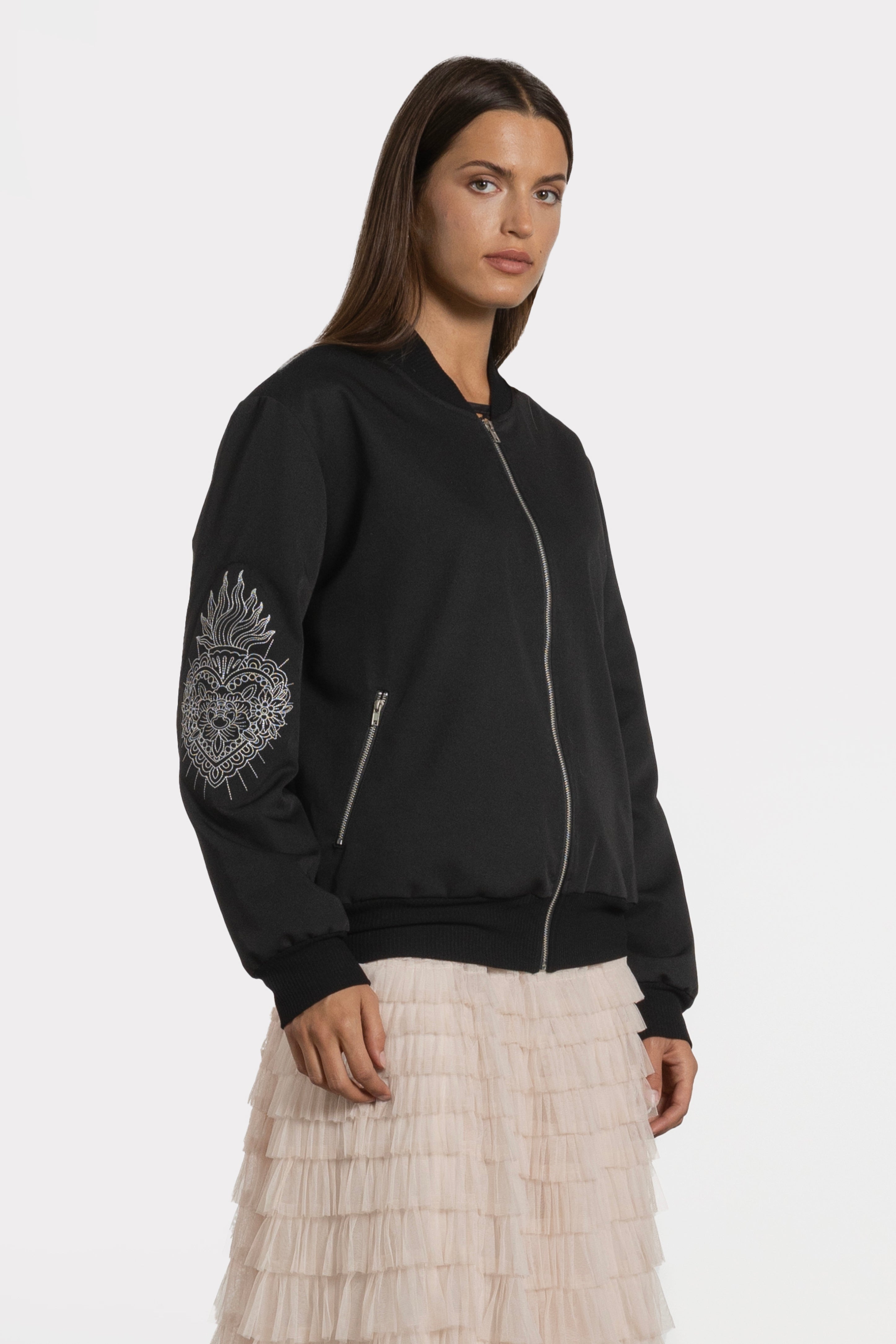 Bodhi Embroidery Sleeve Bomber