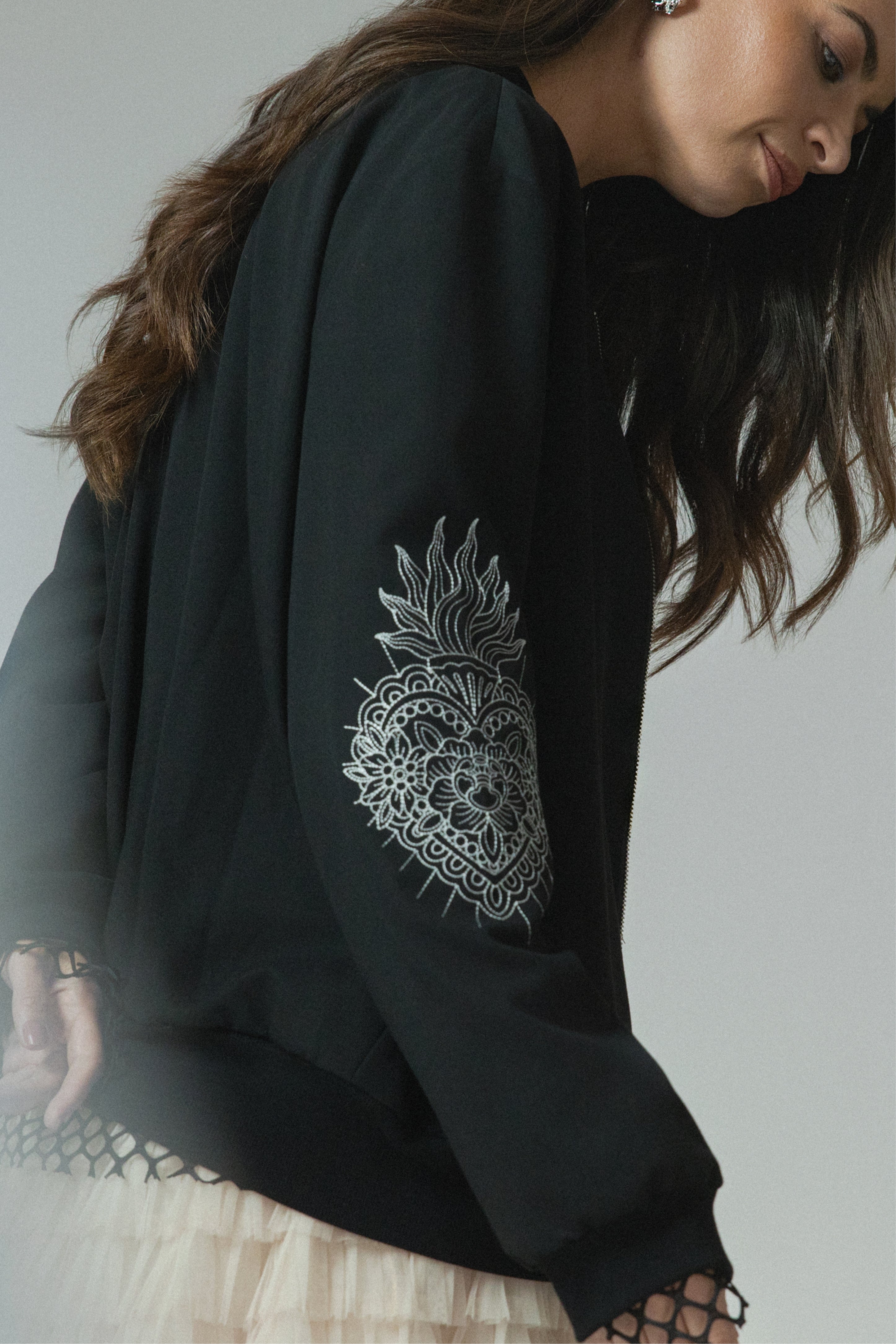Bodhi Embroidery Sleeve Bomber