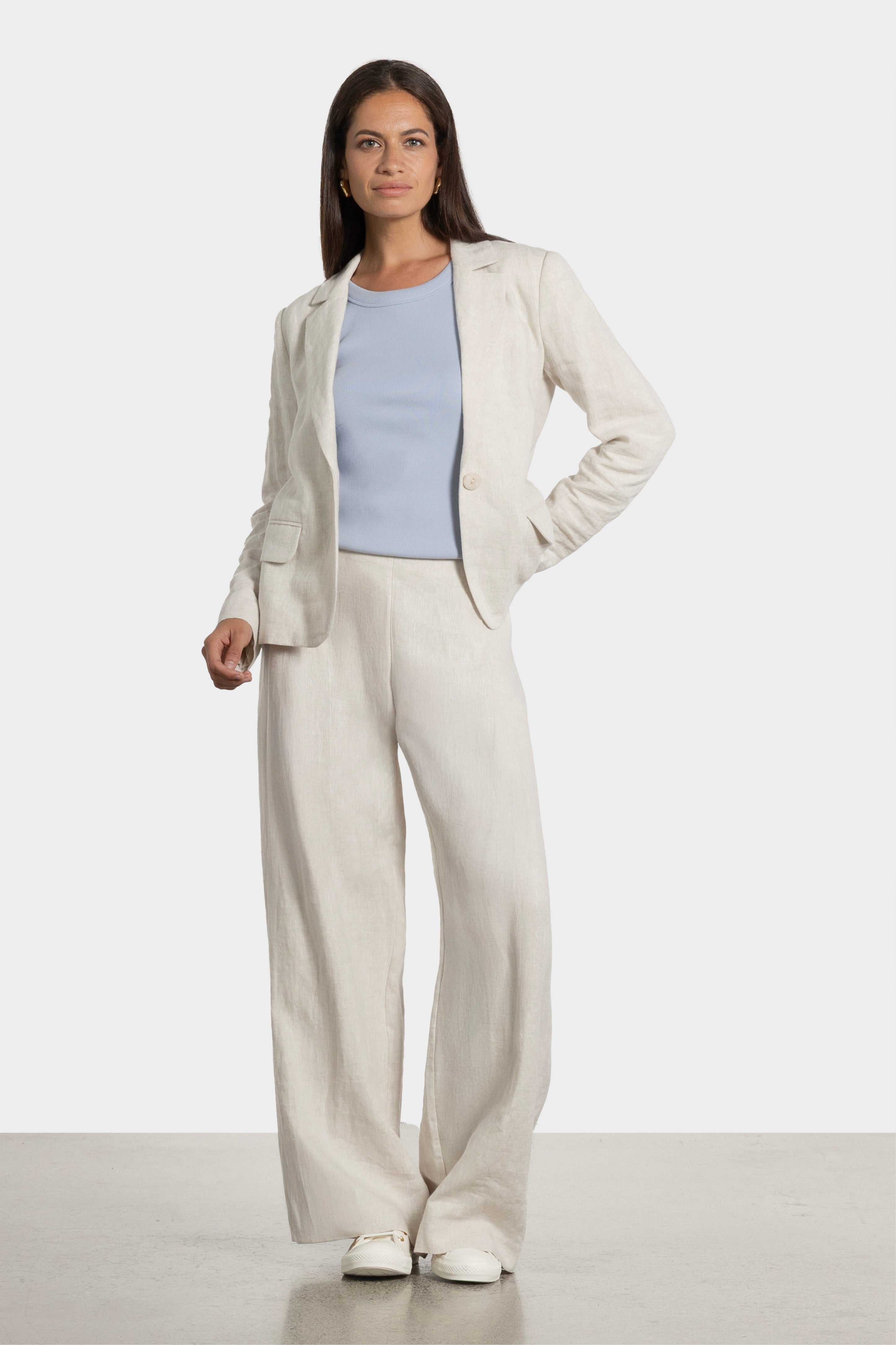 Bonnie Wide Leg Linen Pant