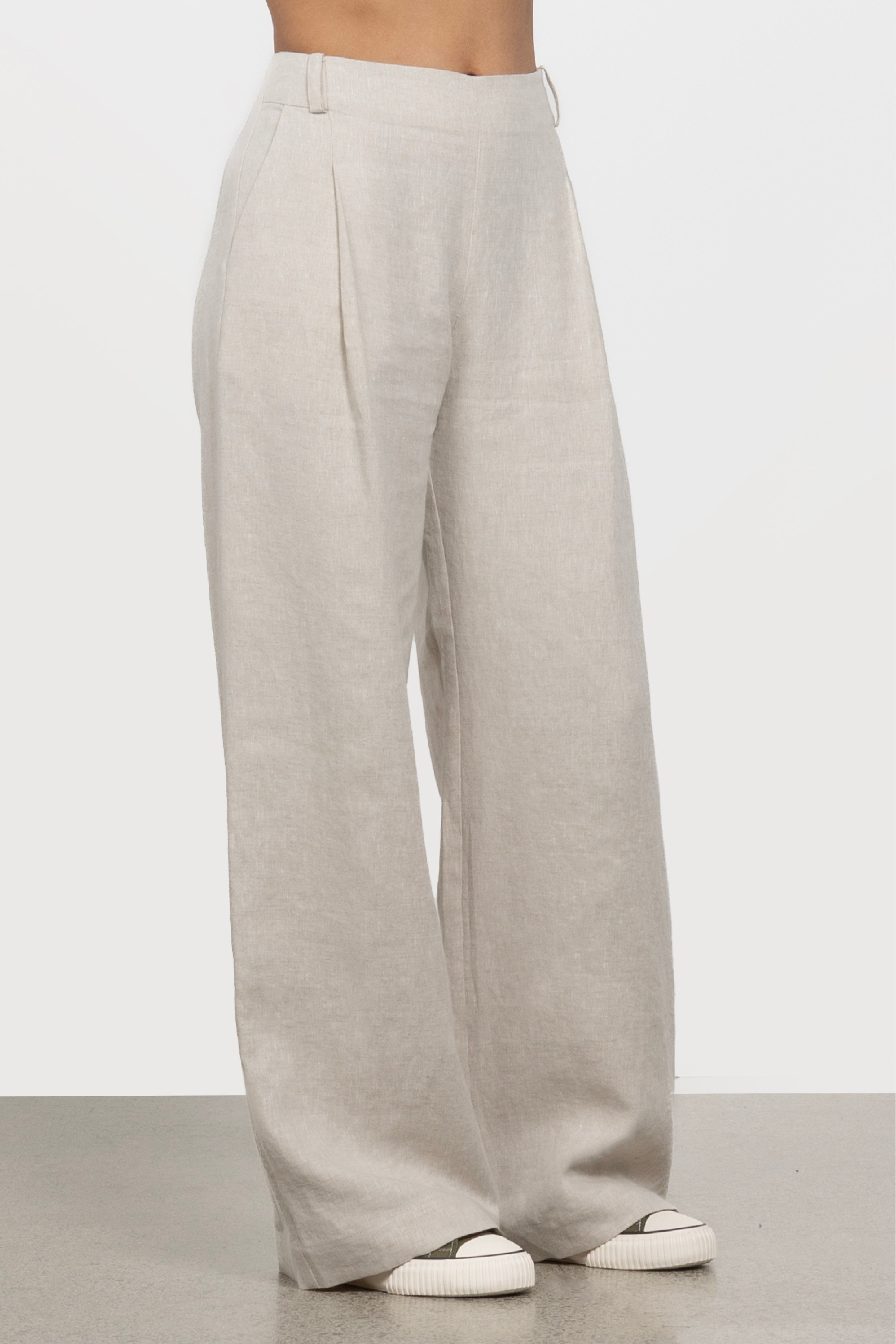 Bonnie Wide Leg Linen Pant