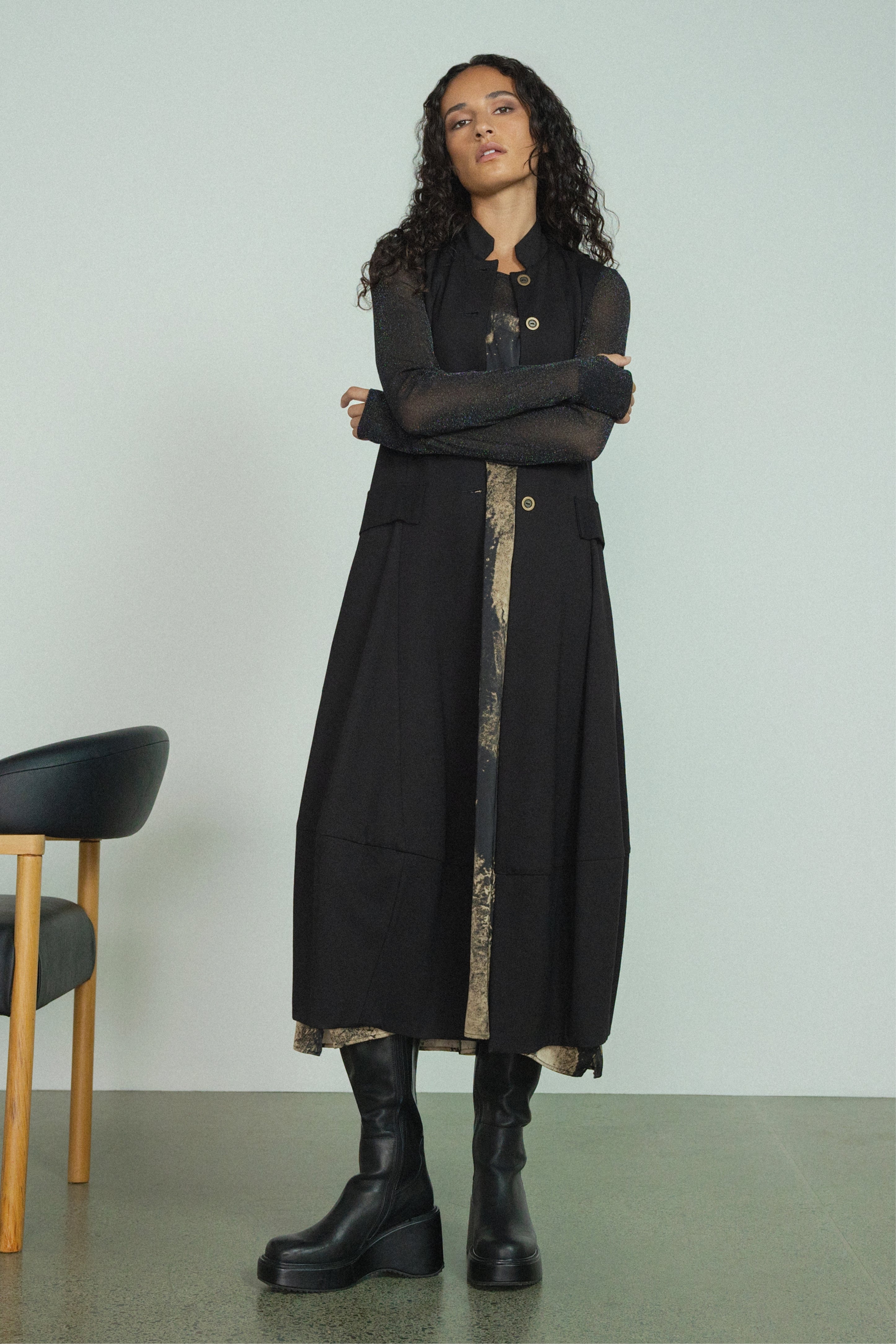 Carla Long Sleeveless Waistcoat