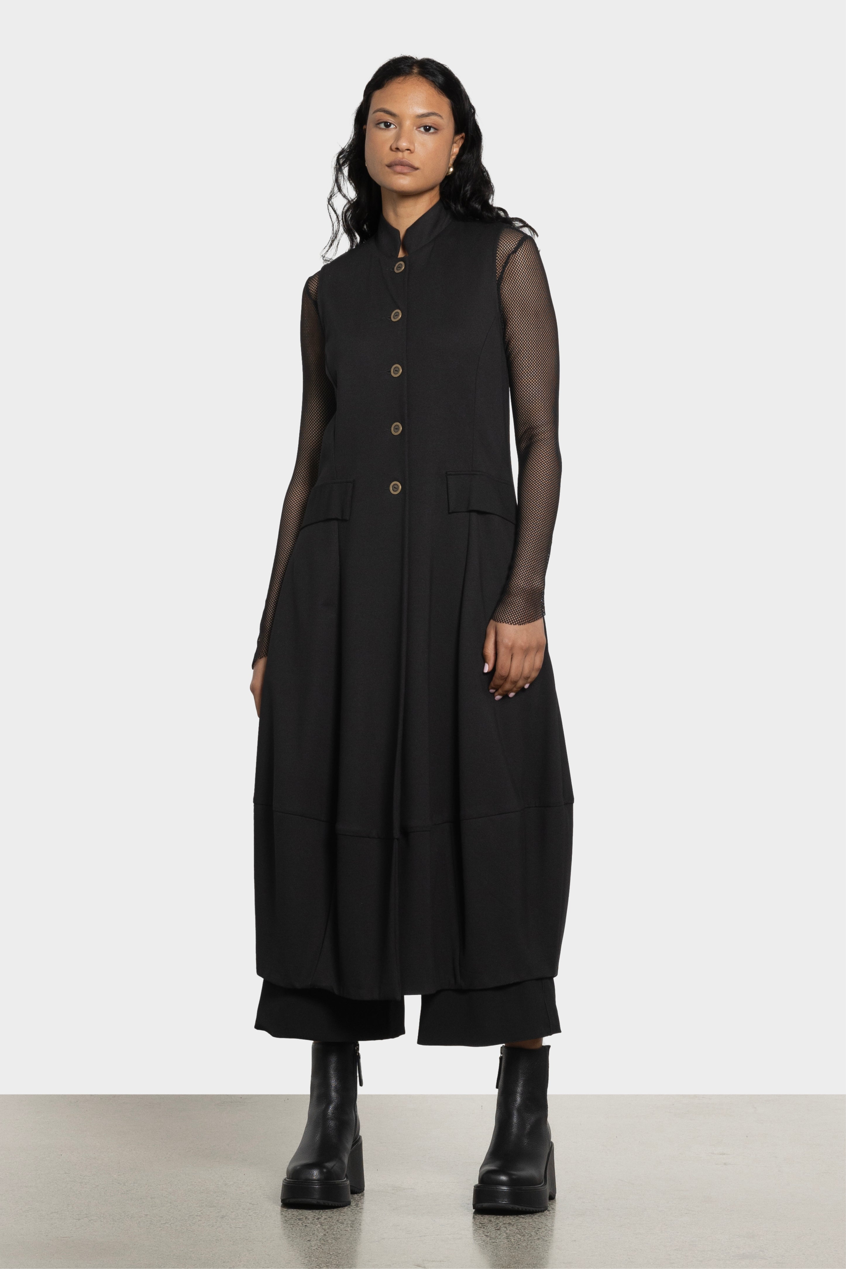 Carla Long Sleeveless Waistcoat