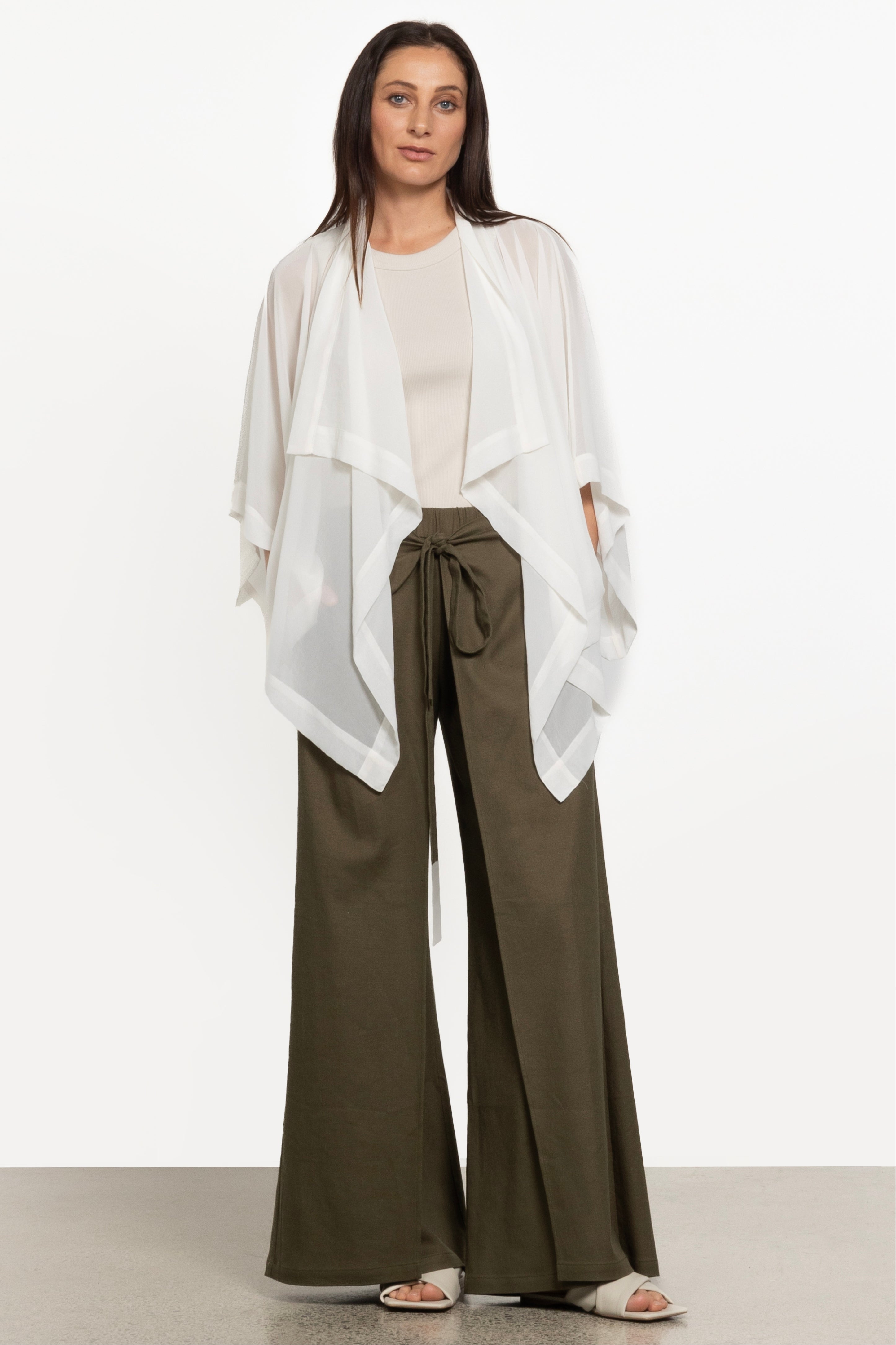 Cascade Sheer Short Kimono