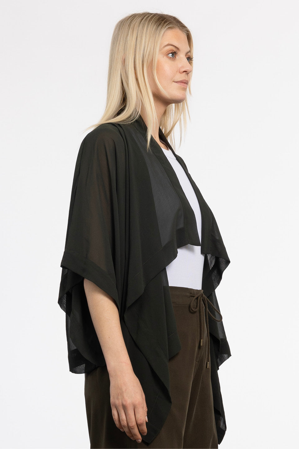 Cascade Sheer Short Kimono
