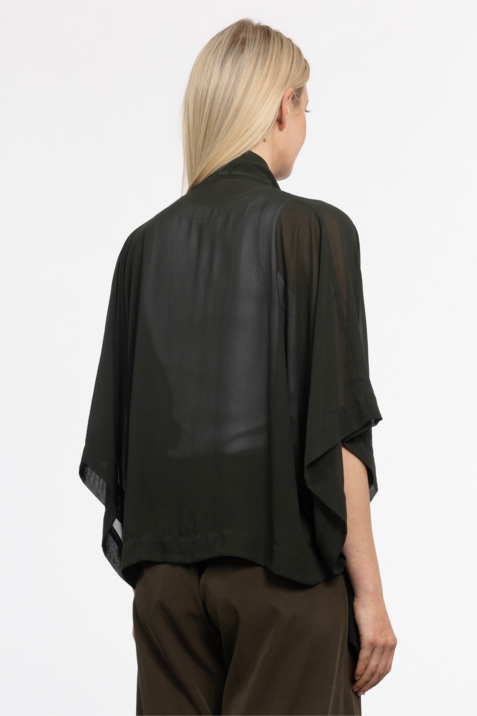 Cascade Sheer Short Kimono