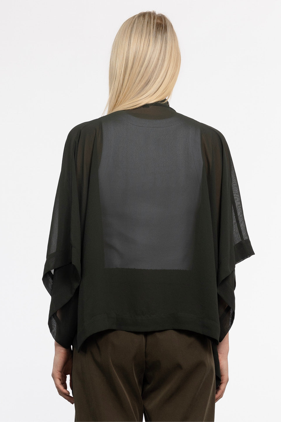 Cascade Sheer Short Kimono