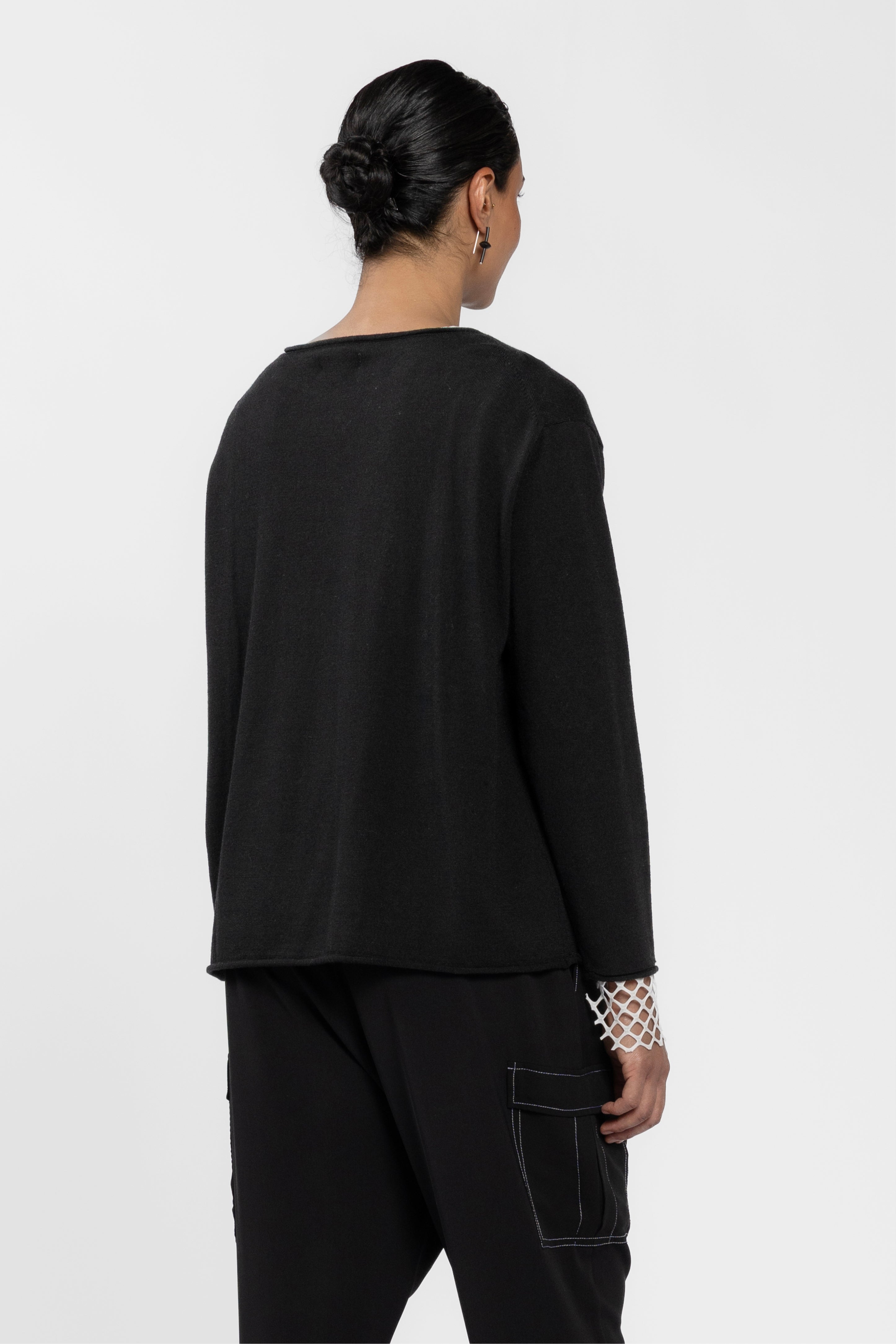 Charm Roll Hem Merino Jumper