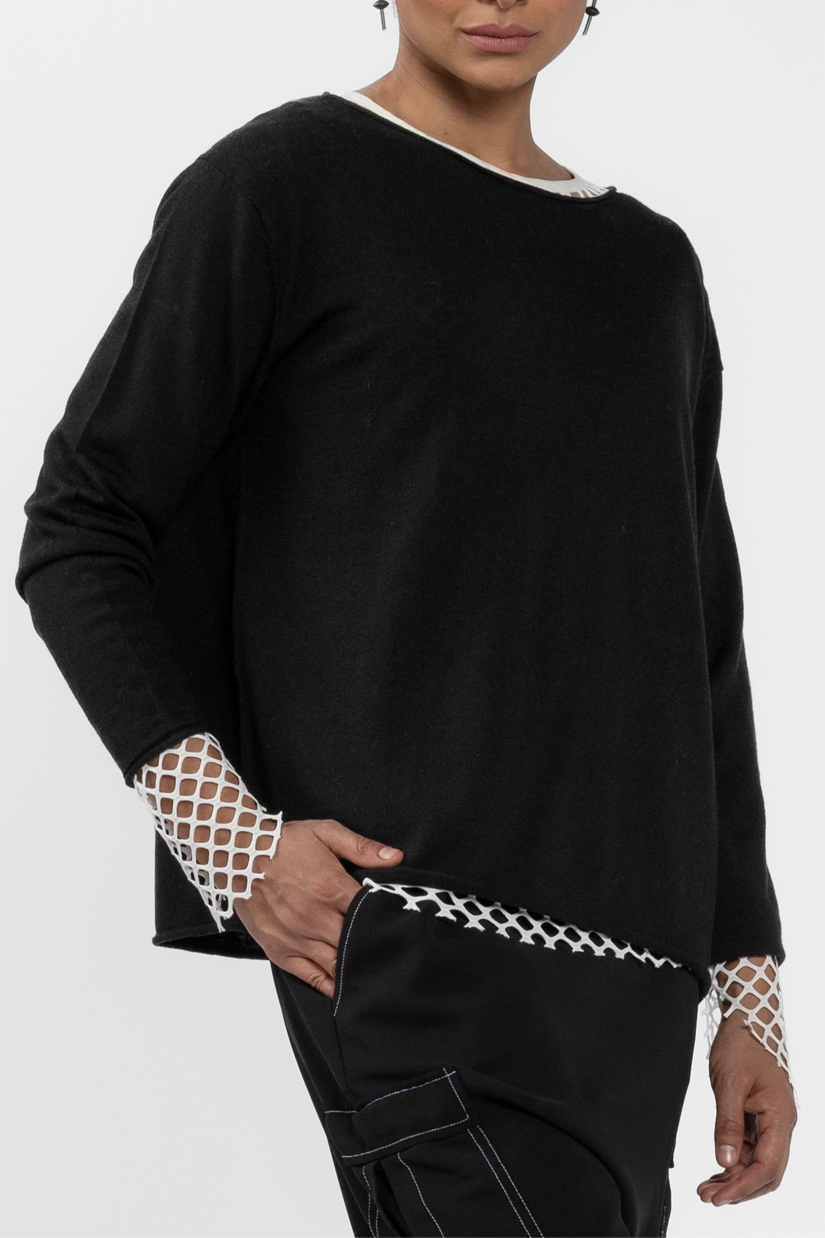 Charm Roll Hem Merino Jumper