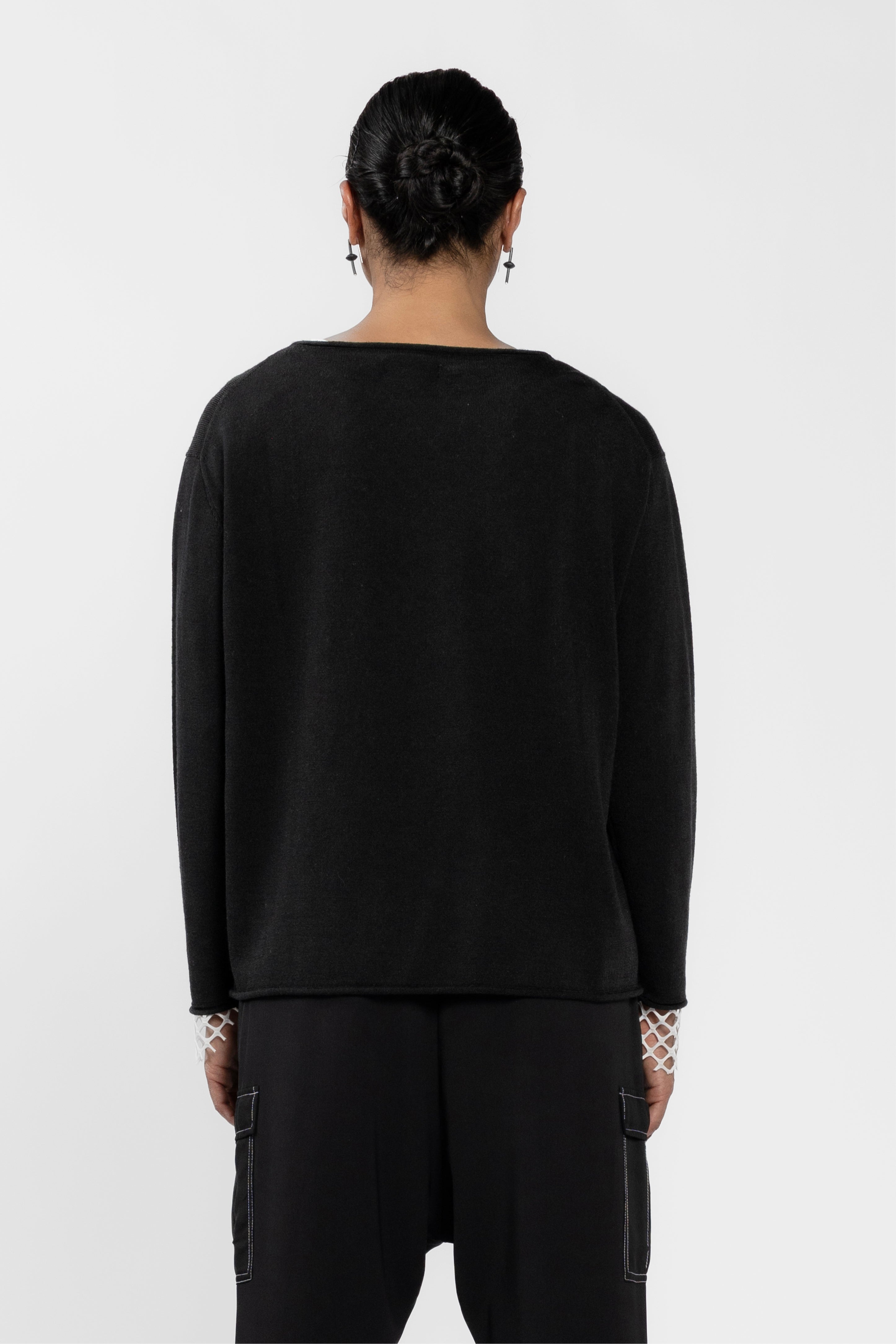 Charm Roll Hem Merino Jumper