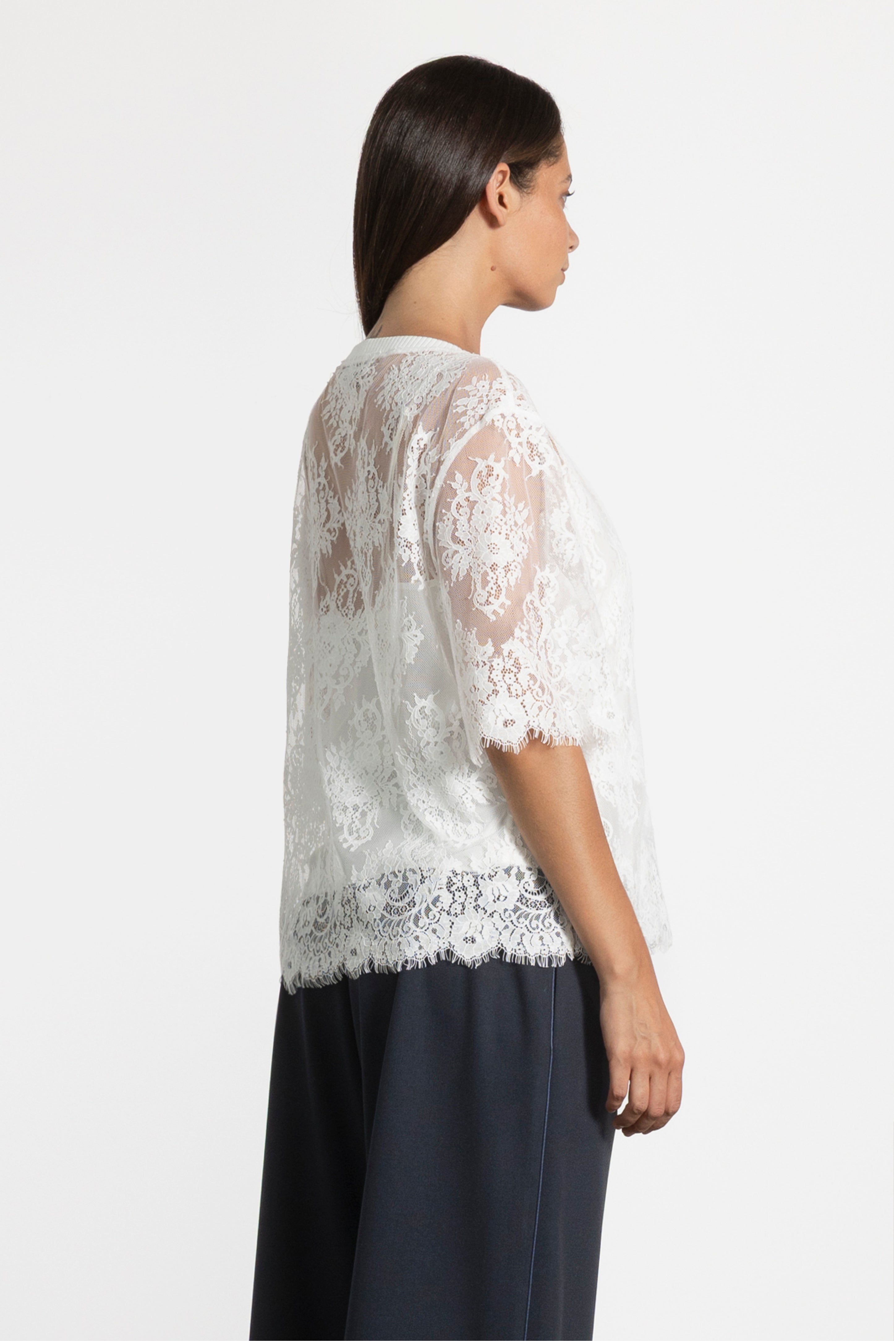 Cilla Scallop Hem Lace Top