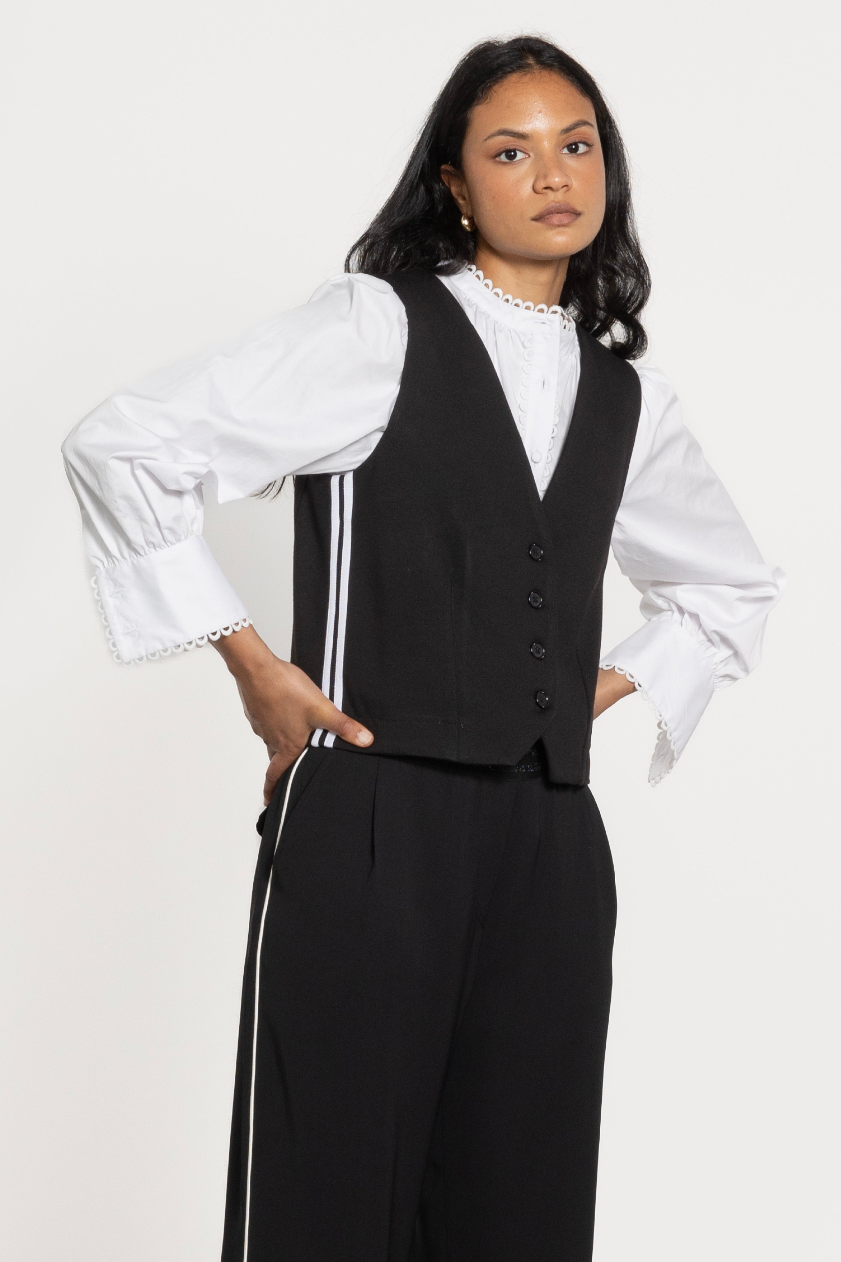 Cooper Side Stripe Stretch Waistcoat