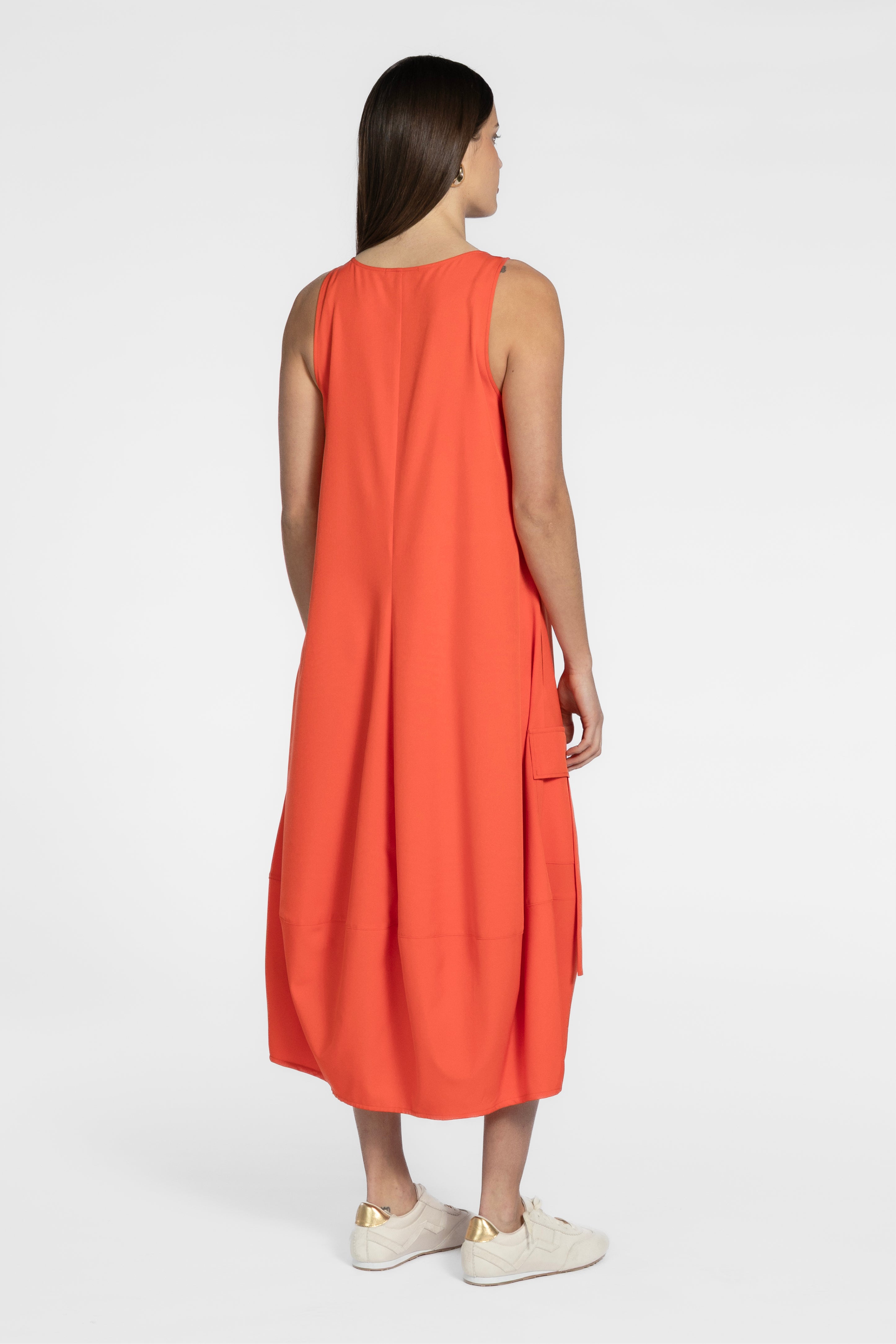 Cora Bubble Hem Long Dress