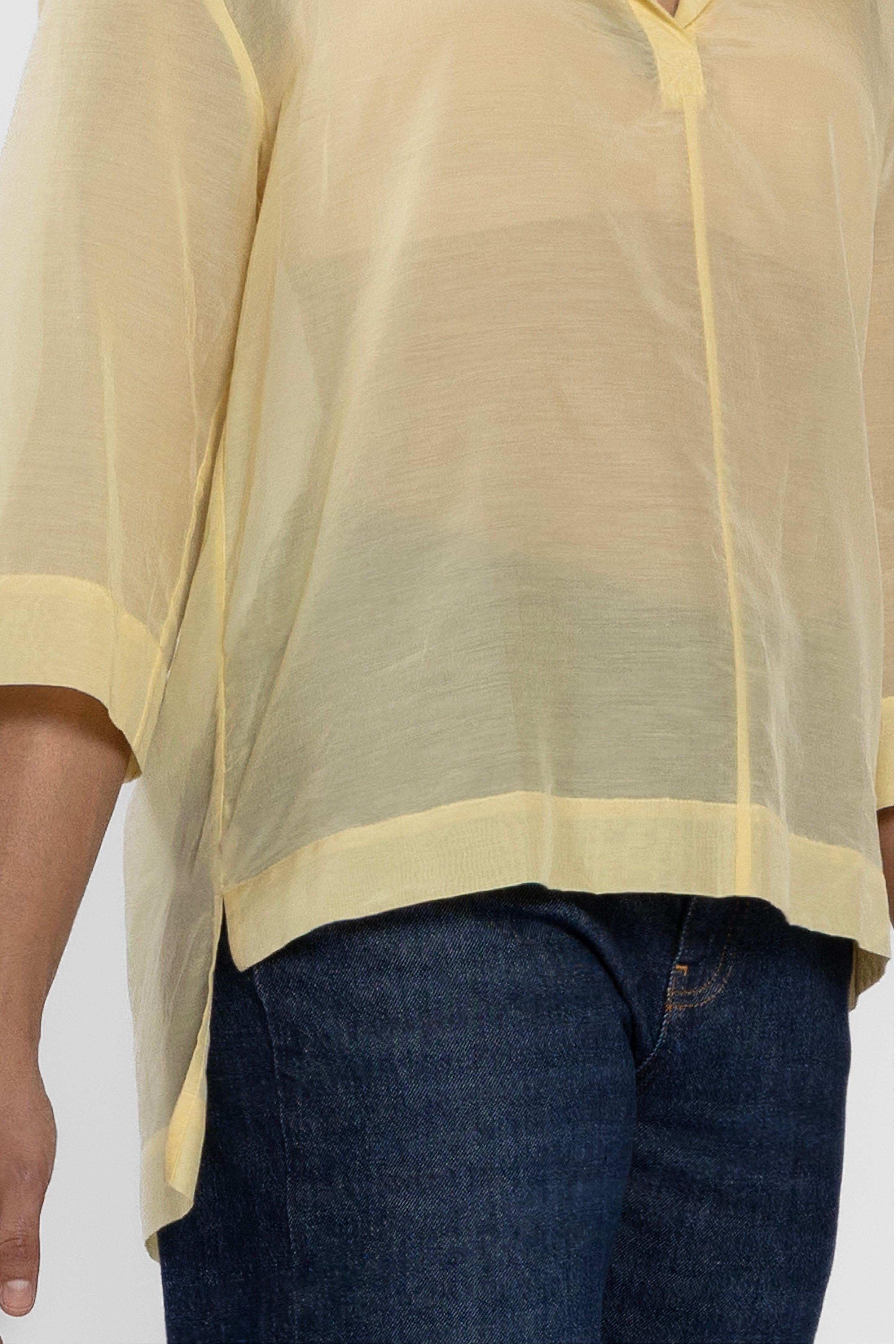 Corfu Cotton And Silk Hooded Top