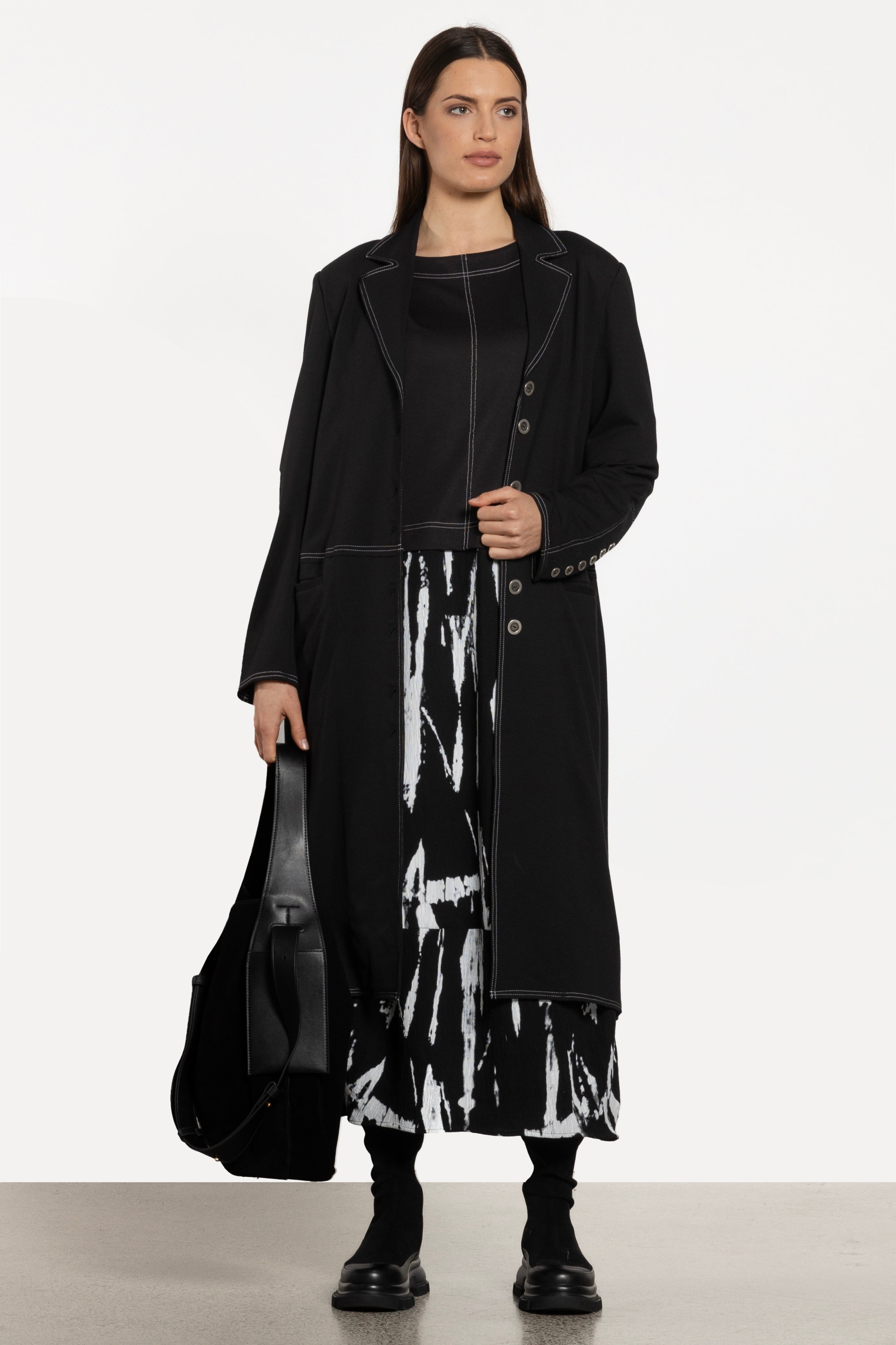 Coventry Long Contrast Stitch Coat