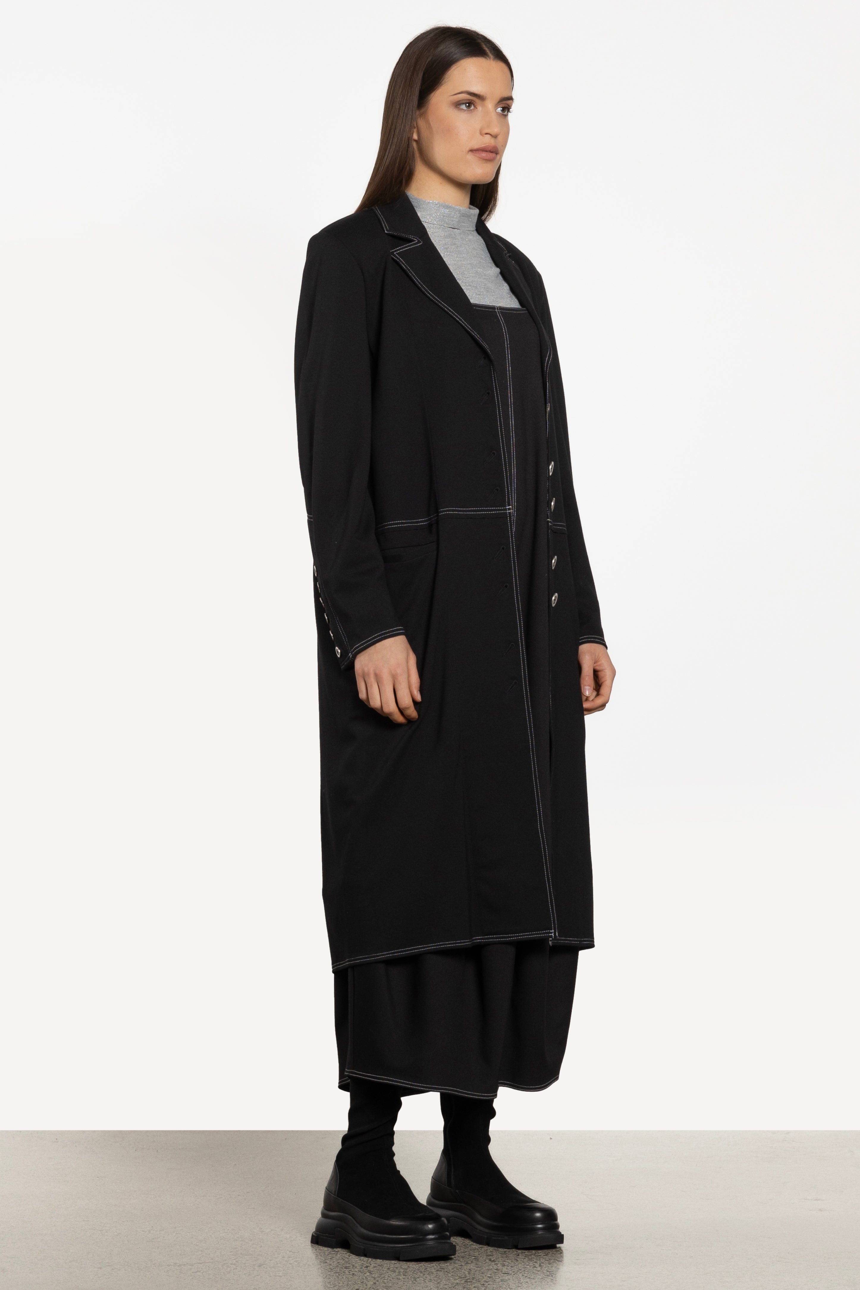 Coventry Long Contrast Stitch Coat