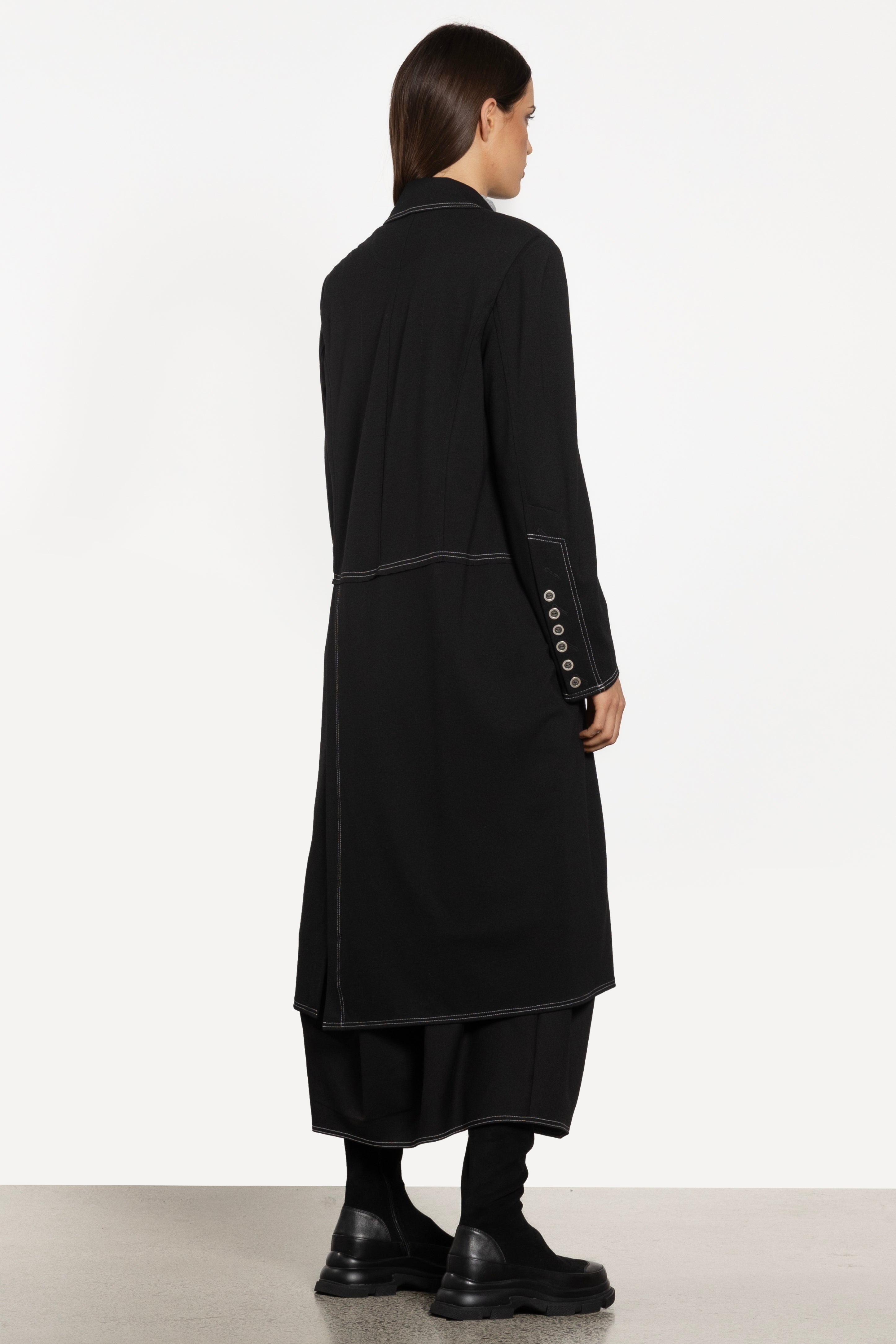 Coventry Long Contrast Stitch Coat