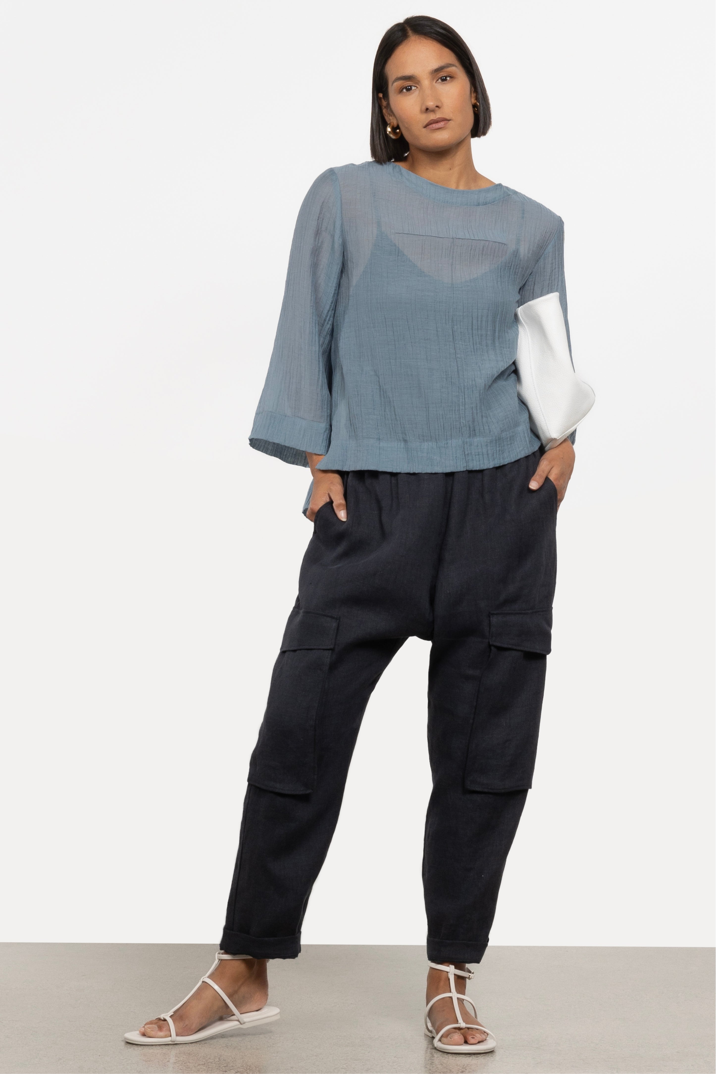 Dazzle Cargo Linen Pant