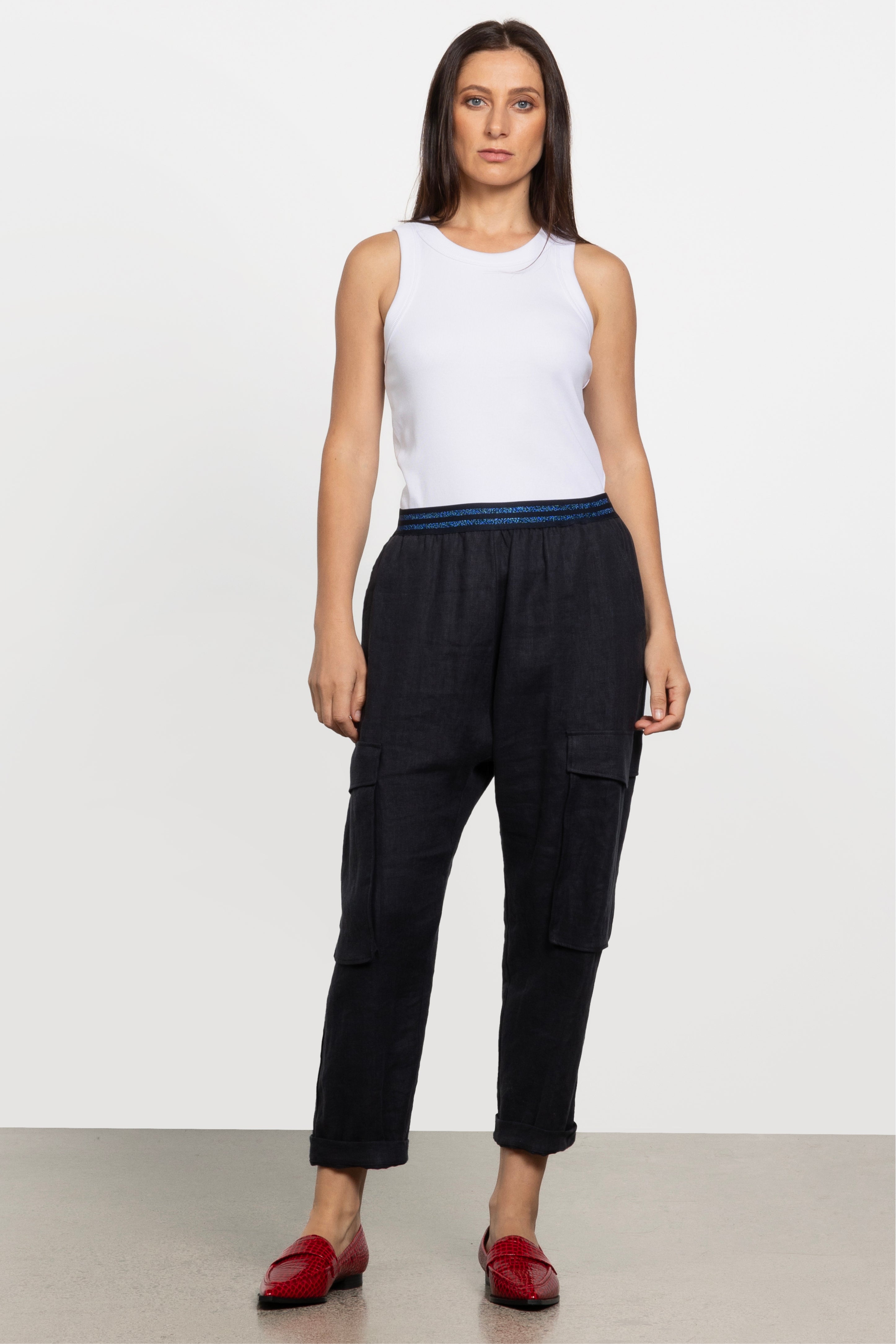 Dazzle Cargo Linen Pant