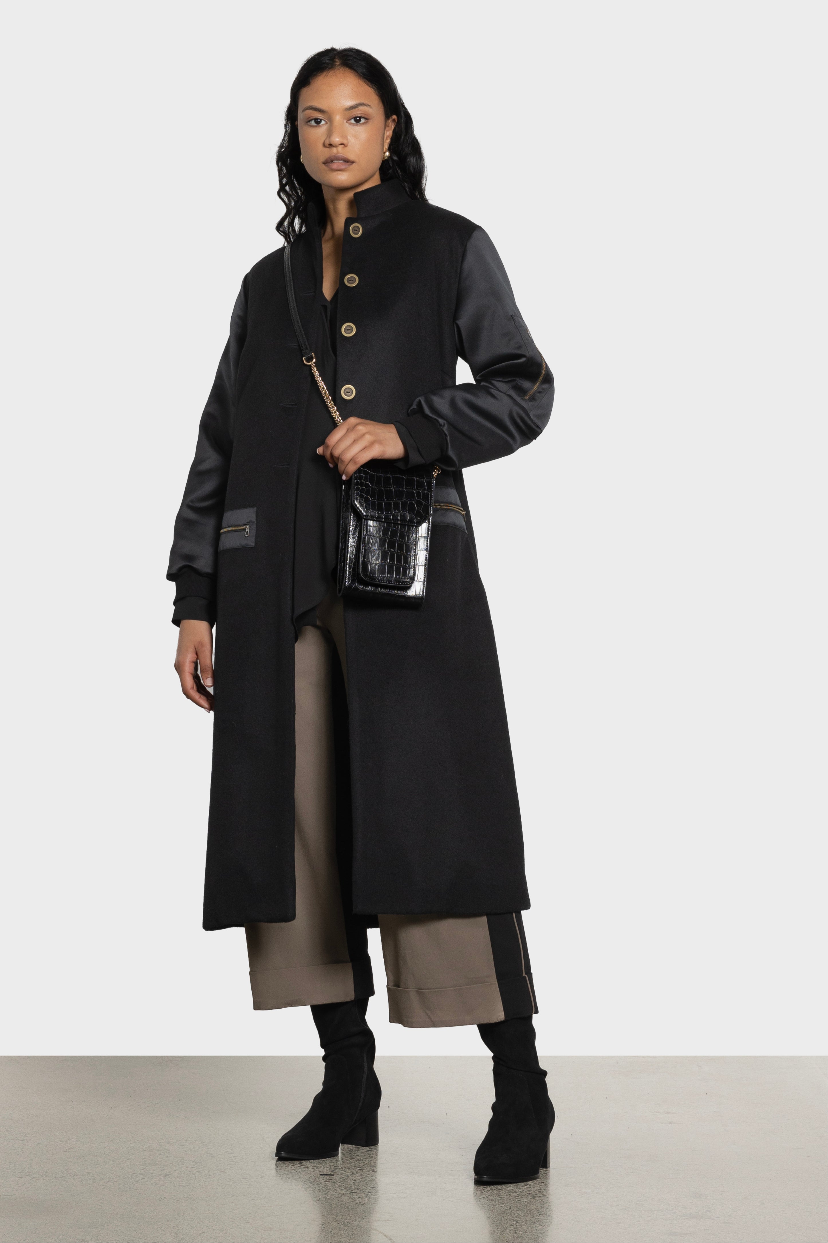 Eclipse Wool-Blend Lined Coat