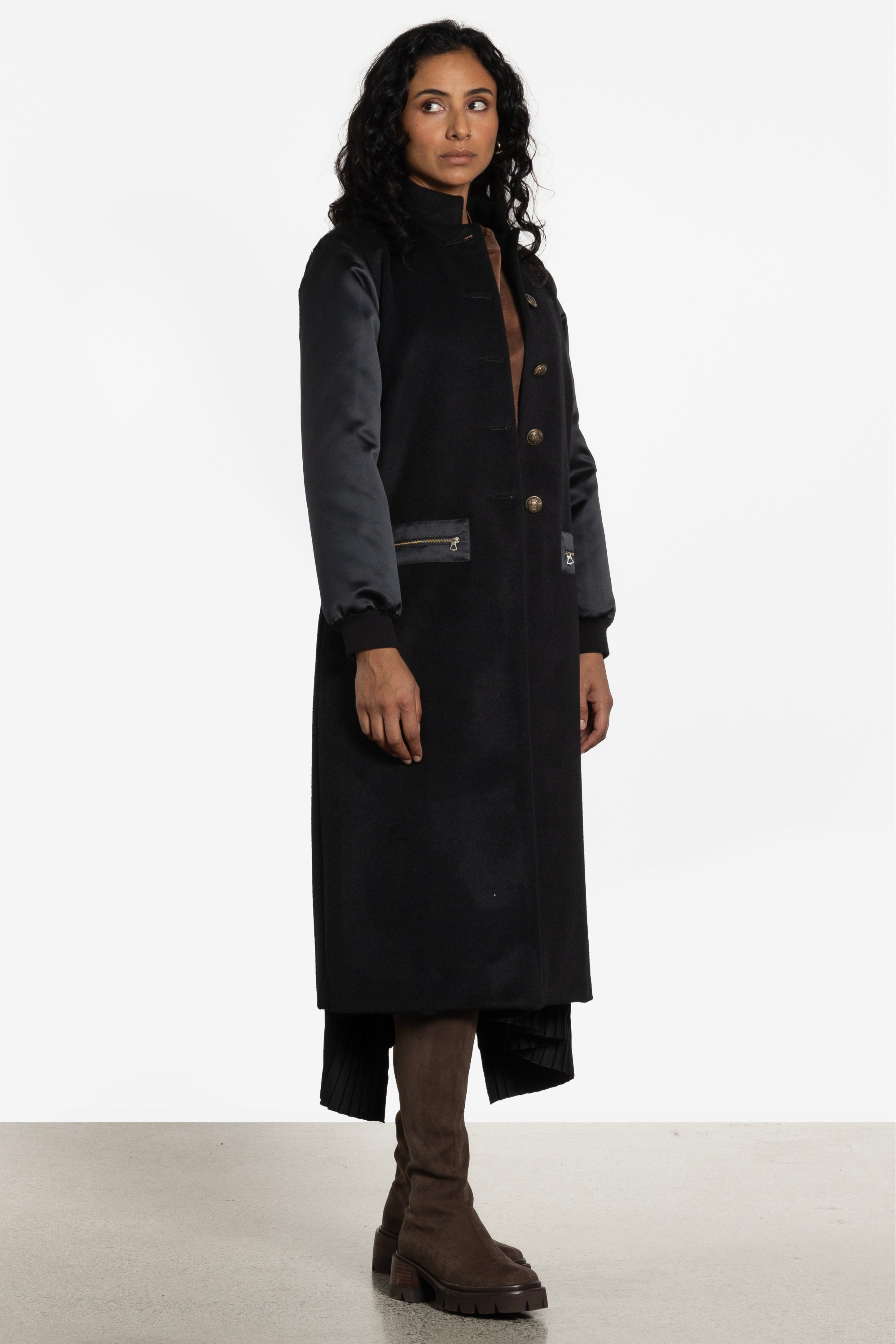Eclipse Wool-Blend Lined Coat