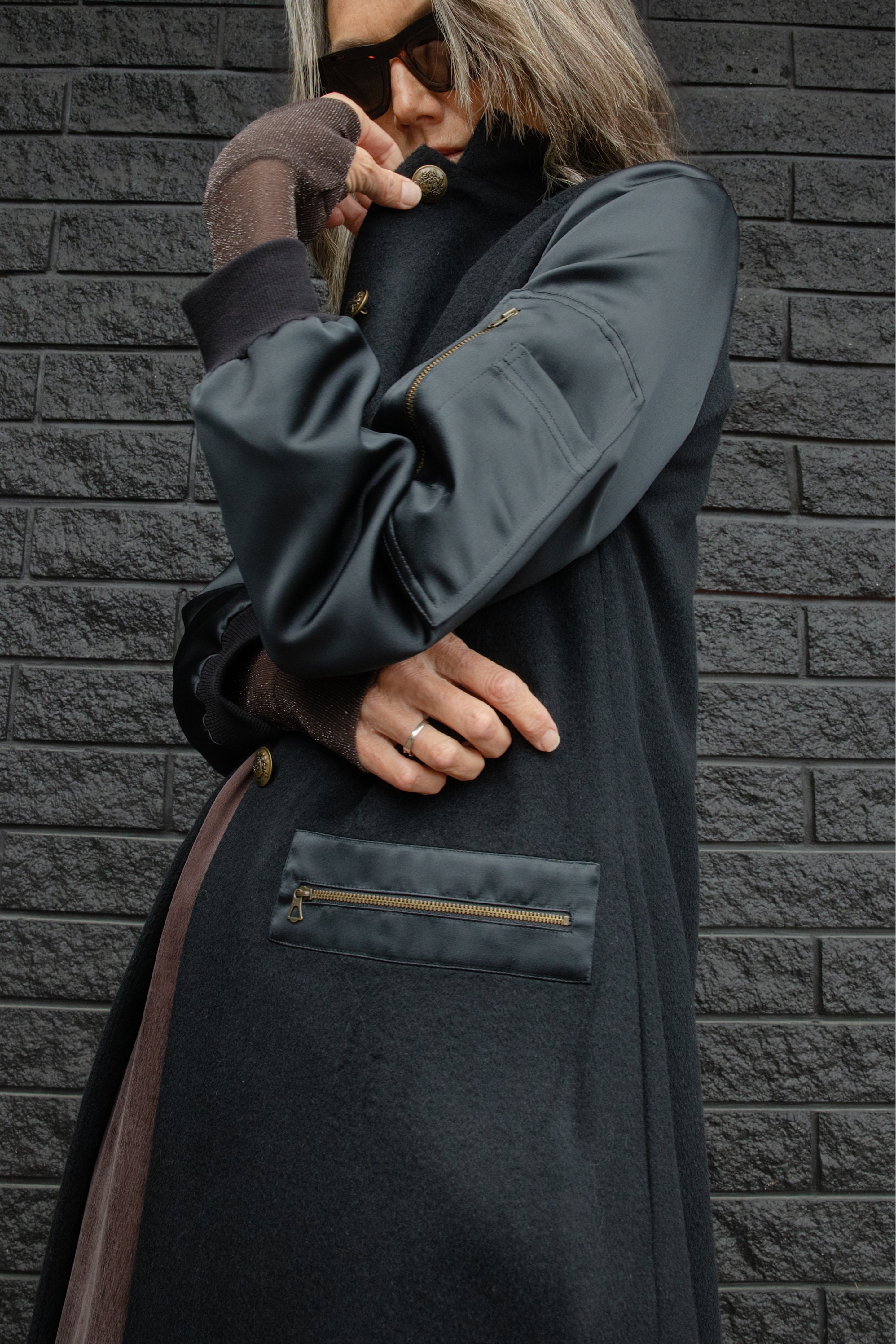 Eclipse Wool-Blend Lined Coat