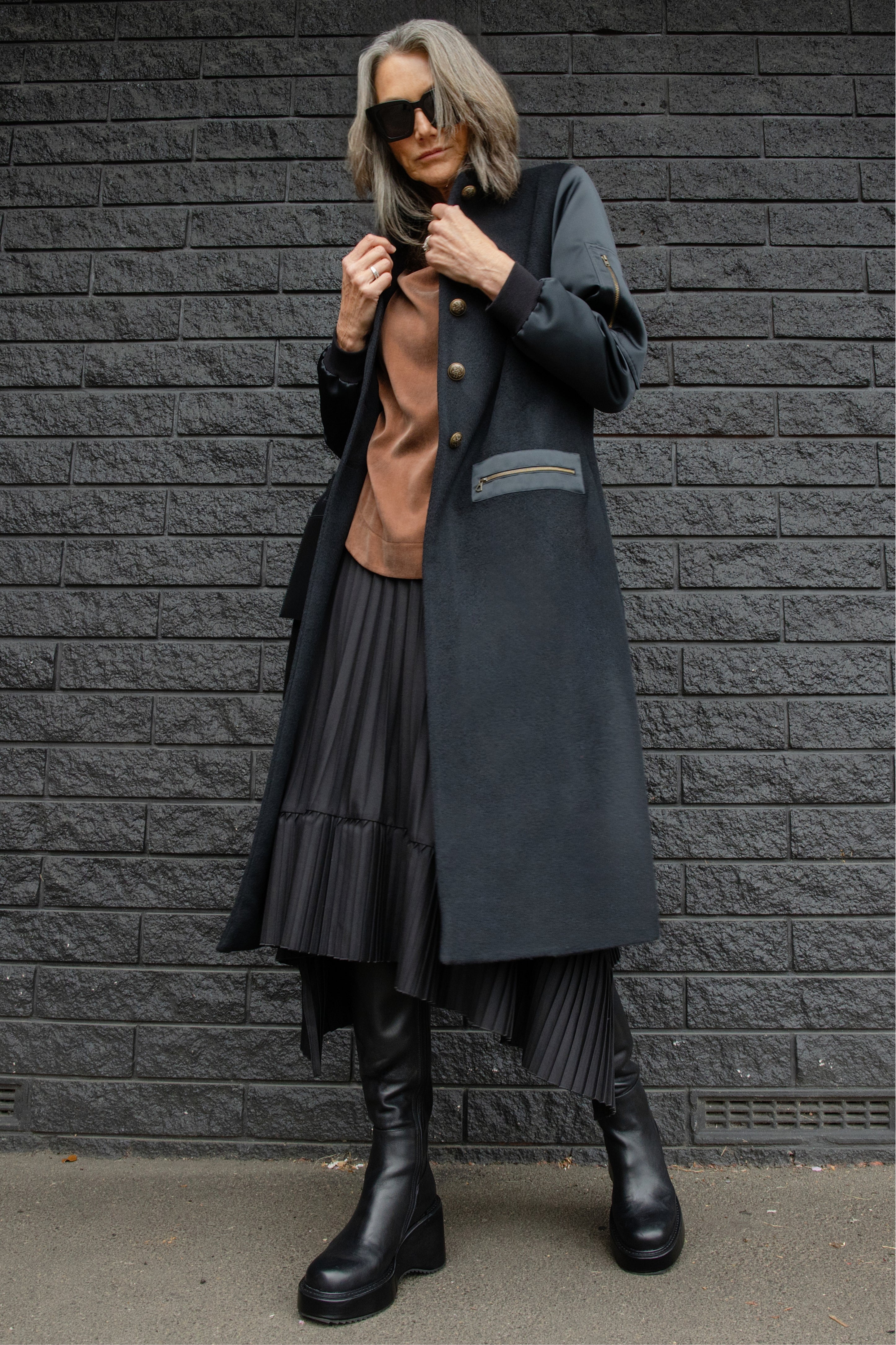 Eclipse Wool-Blend Lined Coat