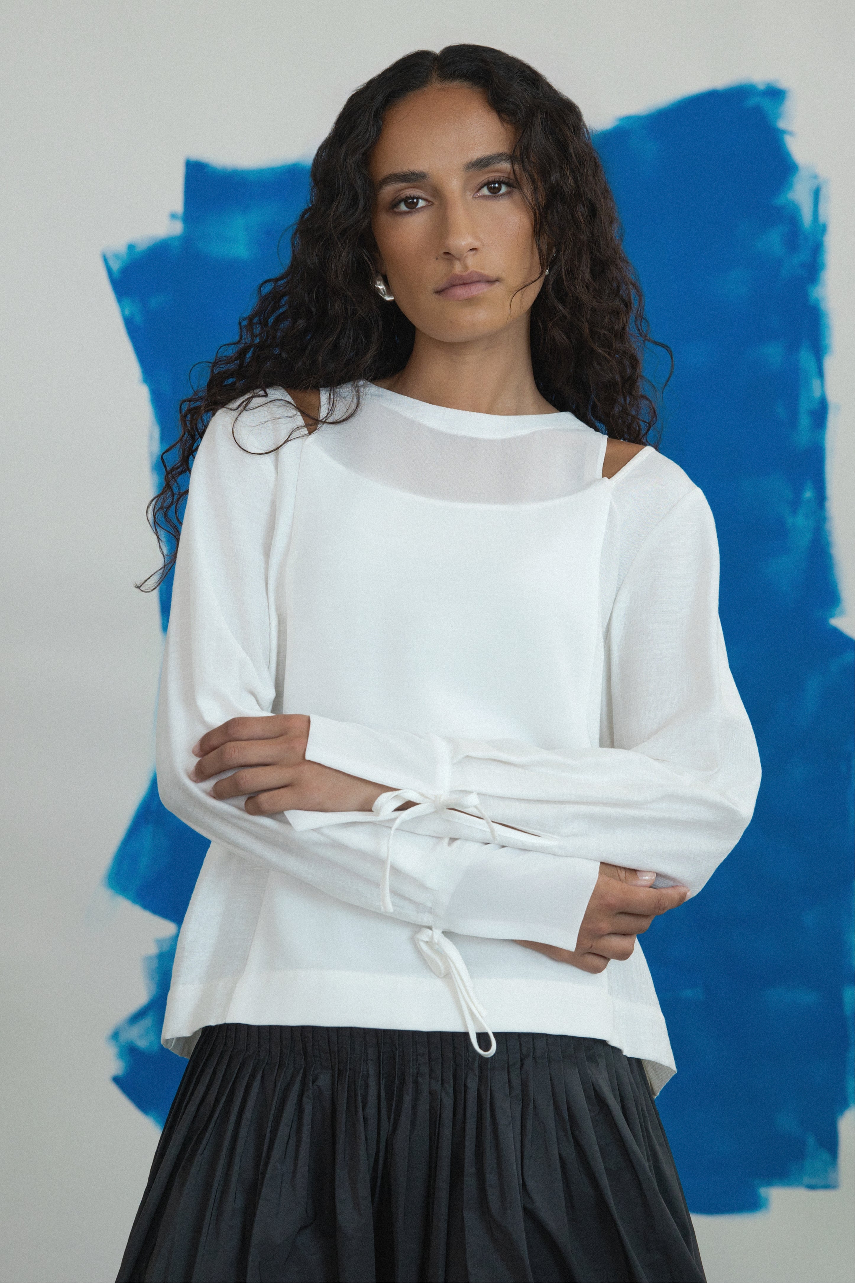 Epic Cut Out Shoulder Long Sleeve Top